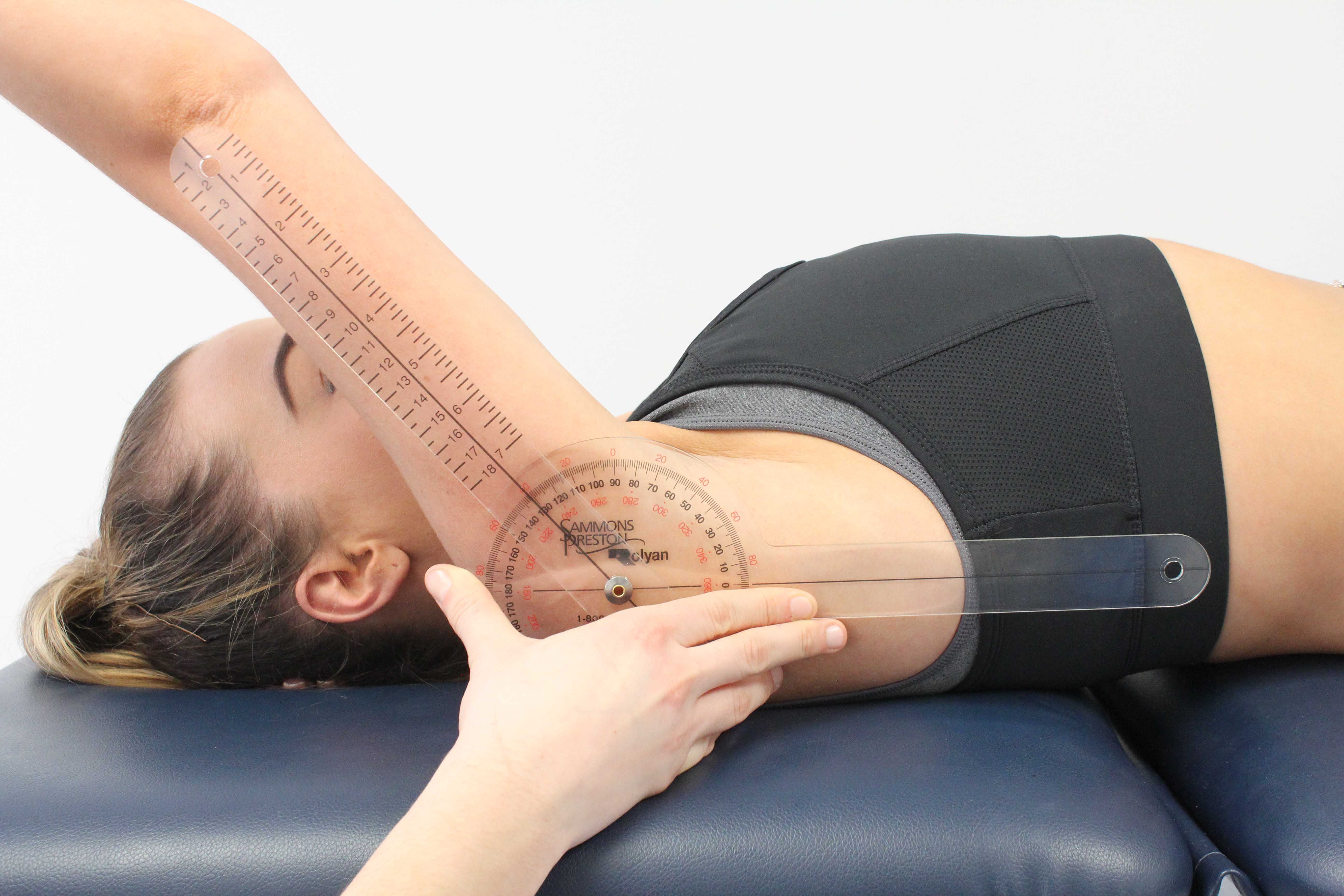 Shoulder assessment conducted by experienced therapist Shoulder assessment conducted by experienced therapist