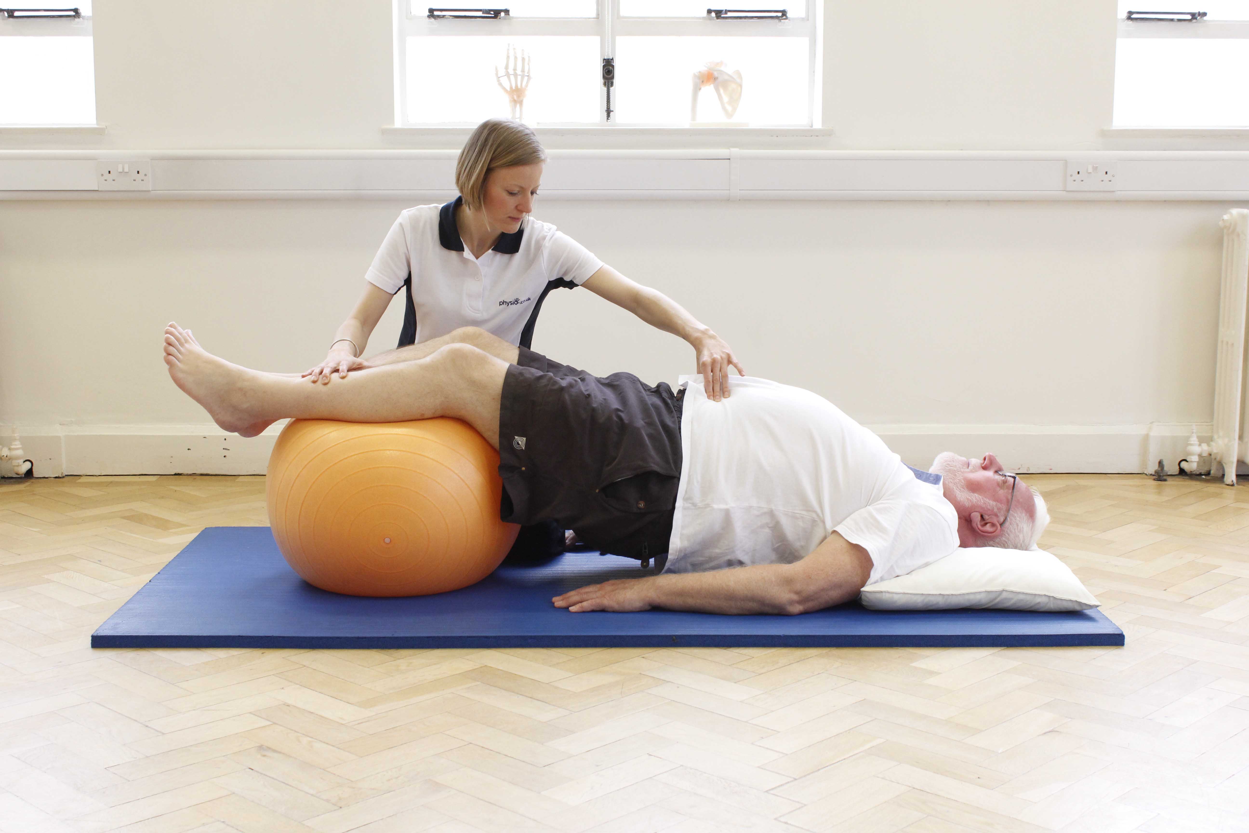 Improving abdominal and pelvic muscle control with assistance from a specialist physiotherapist