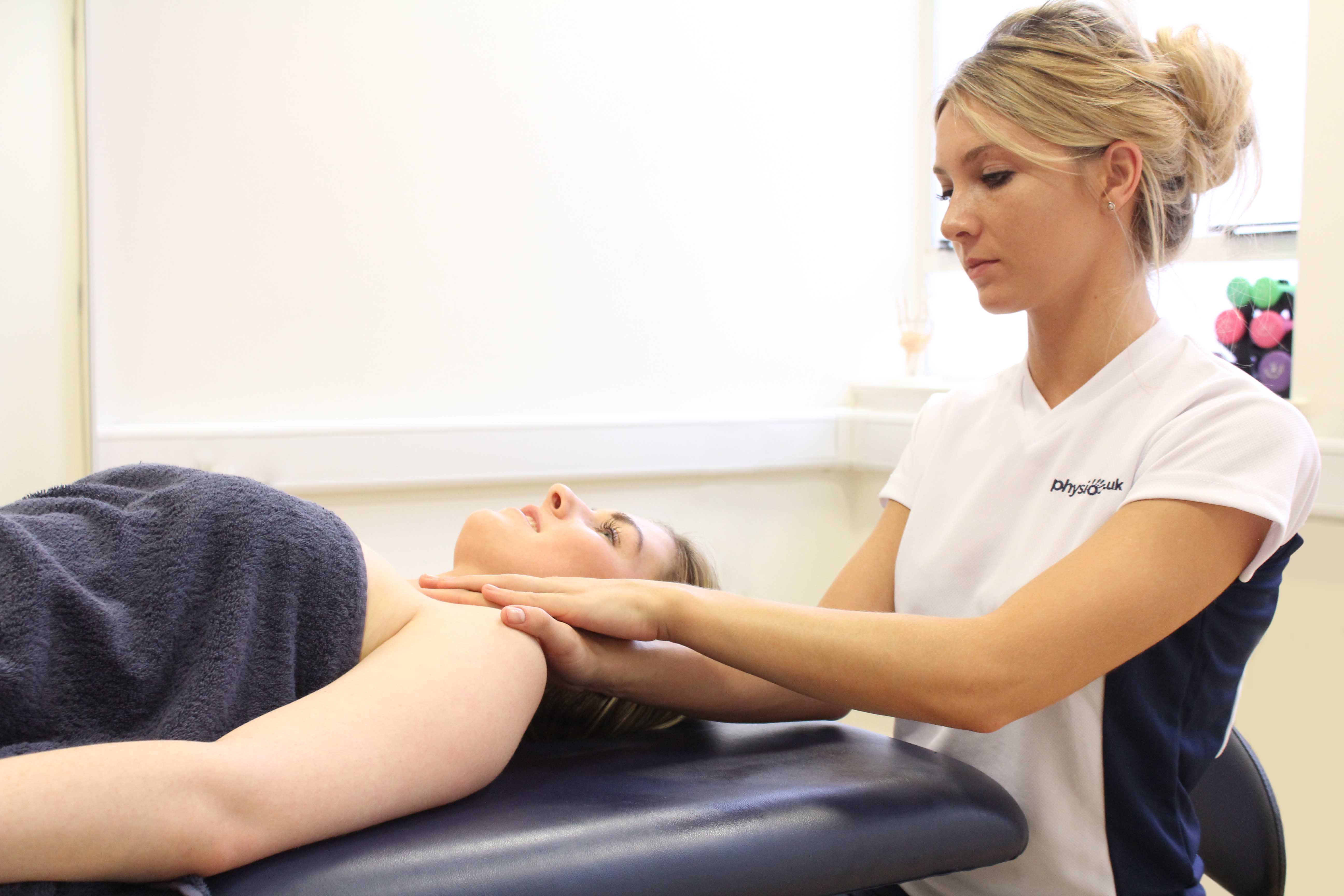 Soft tissue massage of the anterior aspect of the shoulder capsule Soft tissue massage of the anterior aspect of the shoulder capsule