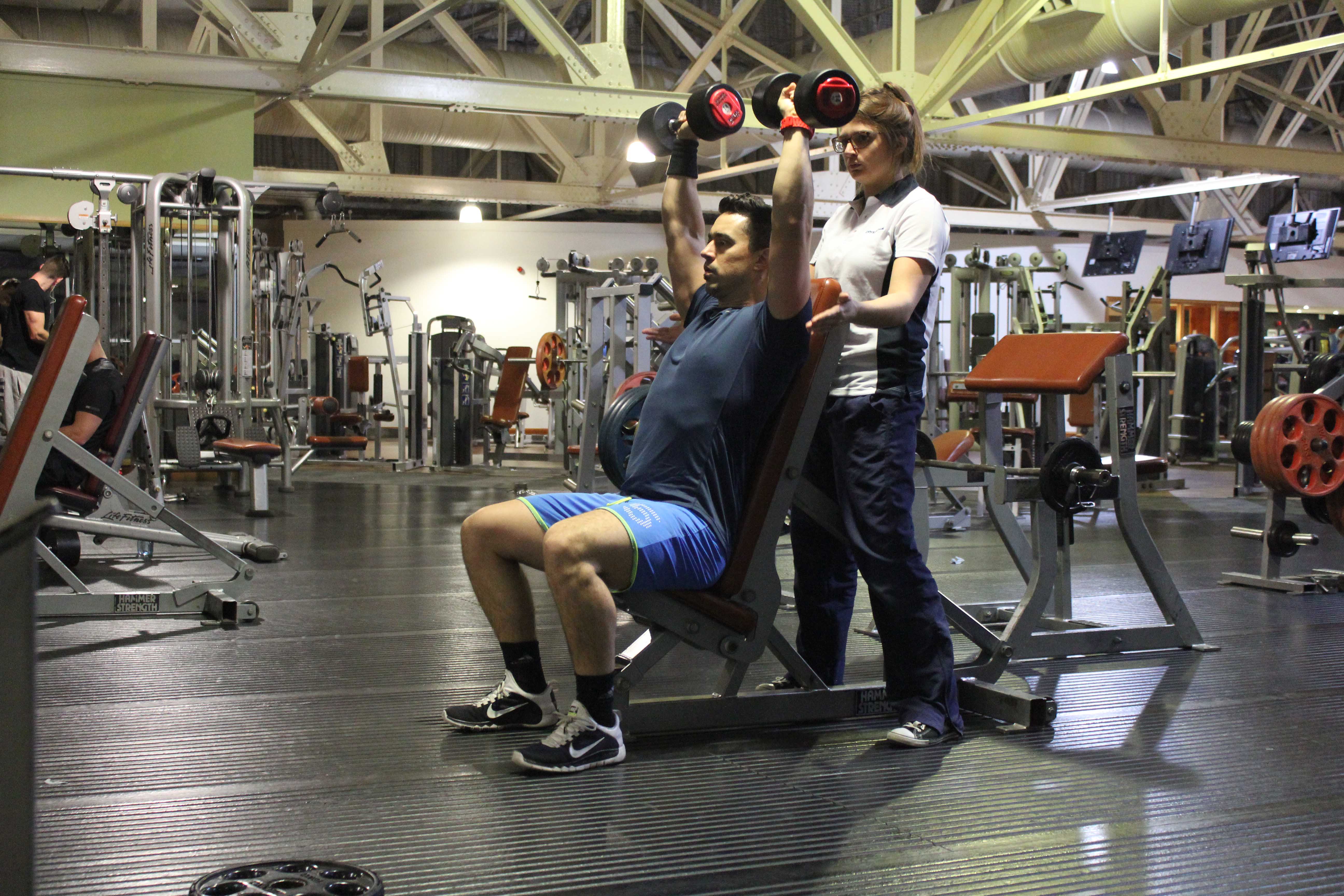 Progressive strength training for the chest muscles supervised by specialist MSK physiotherapist