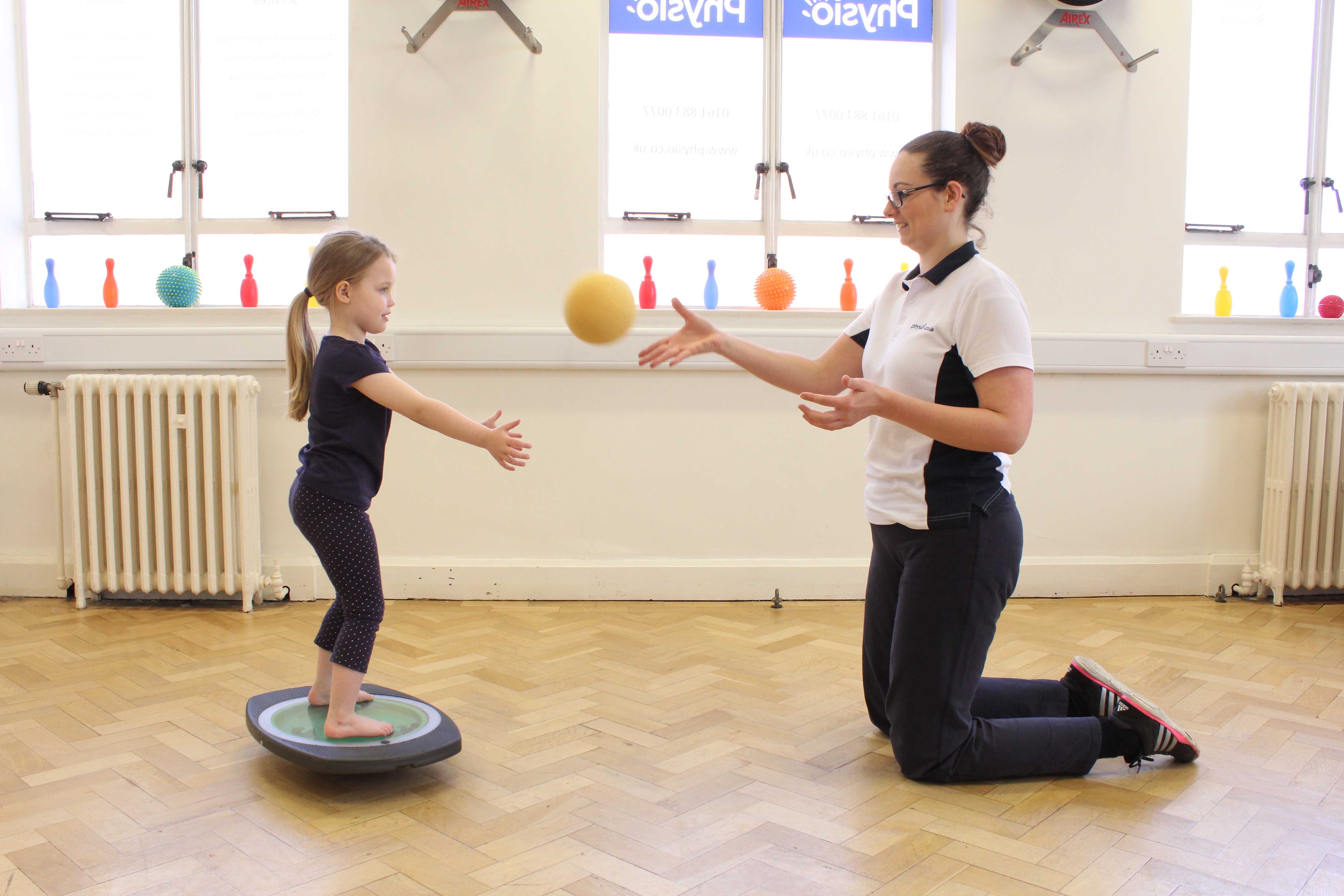 Challanging balance exercises on uneven terrain.