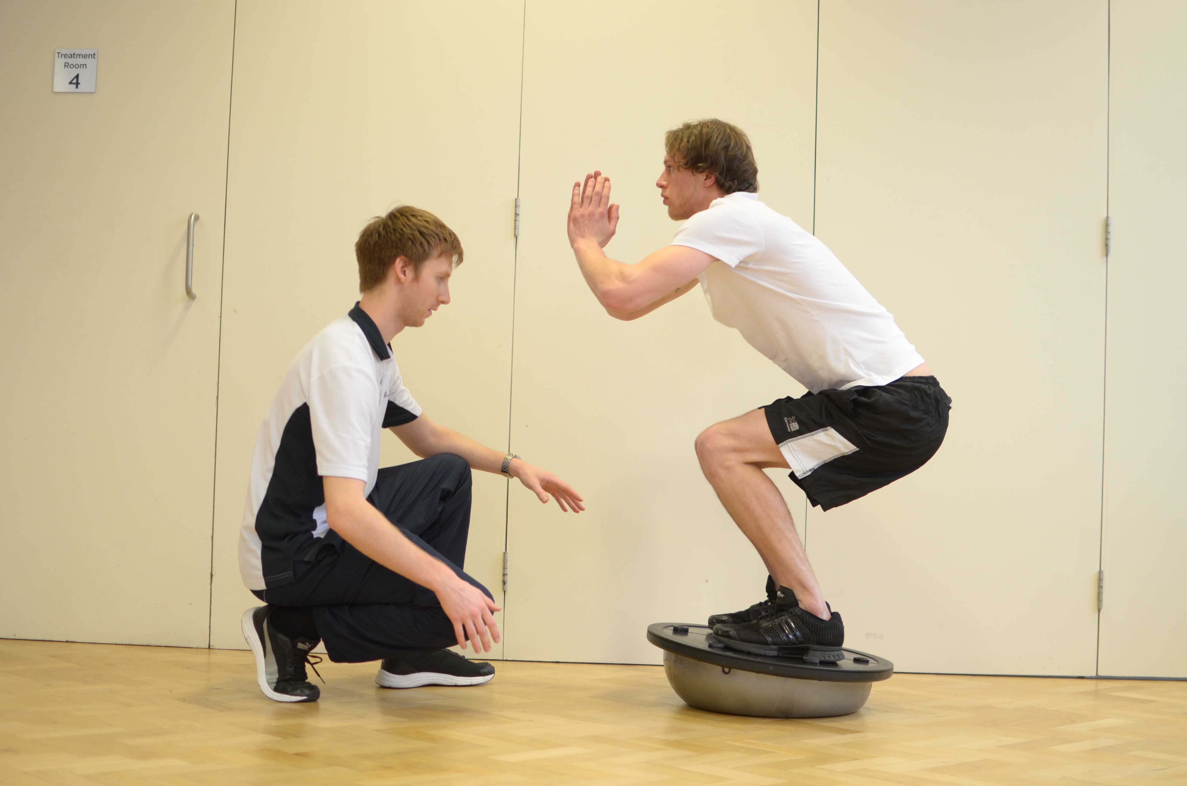 Progressive quadricep strengthening exercises supervised by specialist MSK therapist Progressive quadricep strengthening exercises supervised by specialist MSK therapist