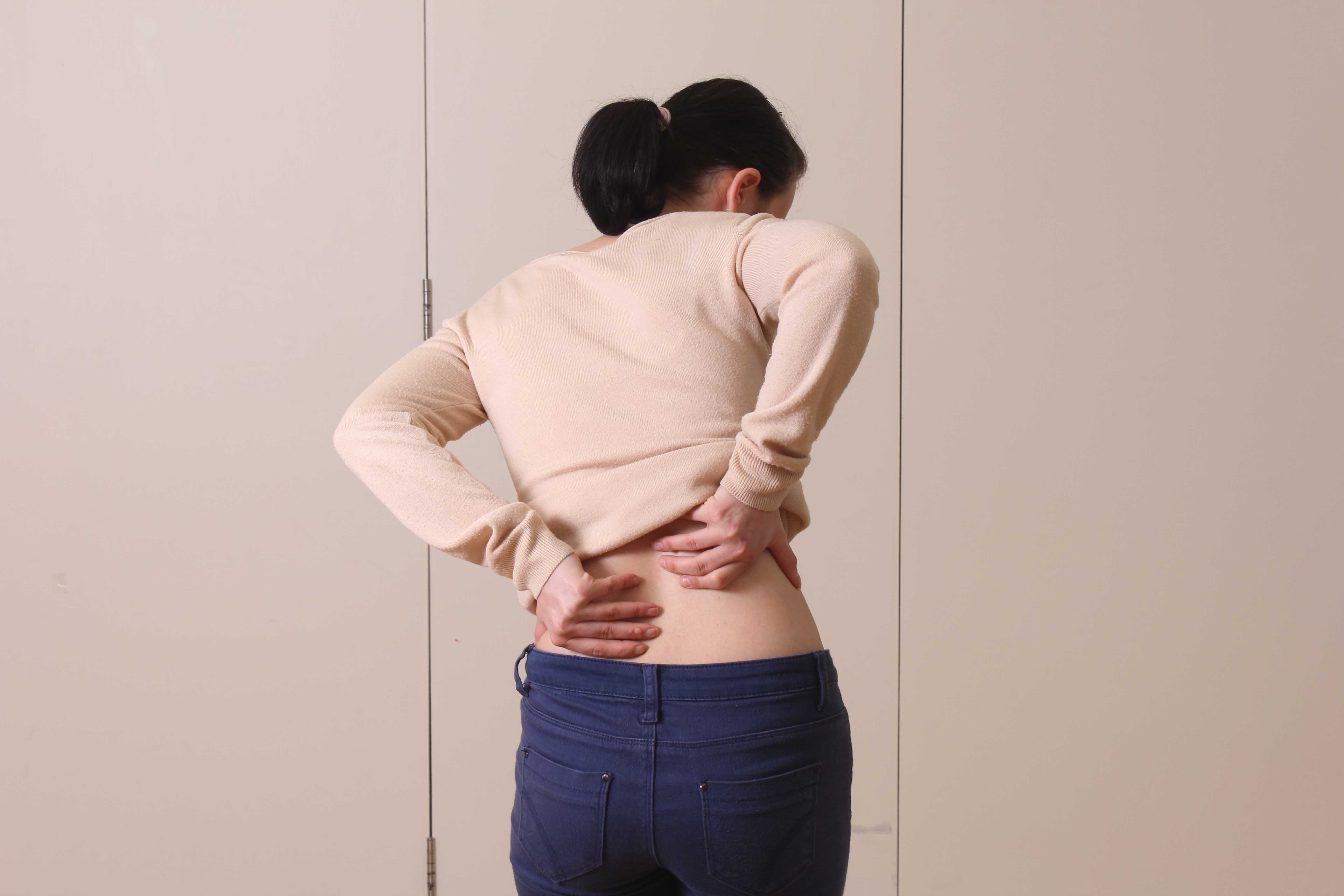 Pain associated with the muscles and connective tissues of the lower back Pain associated with the muscles and connective tissues of the lower back