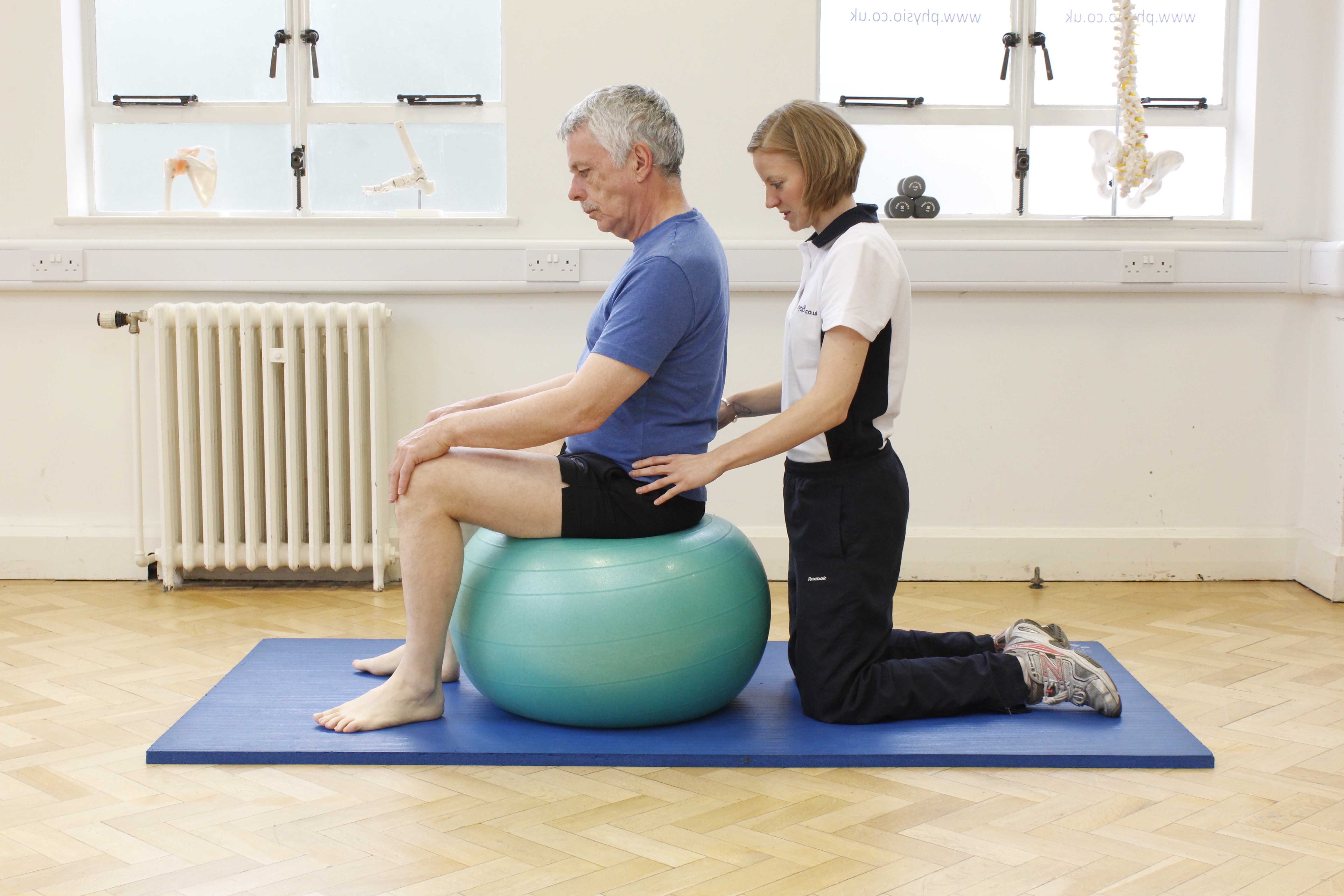Core stability and pelvic floor exercises supervised by a experienced therapist