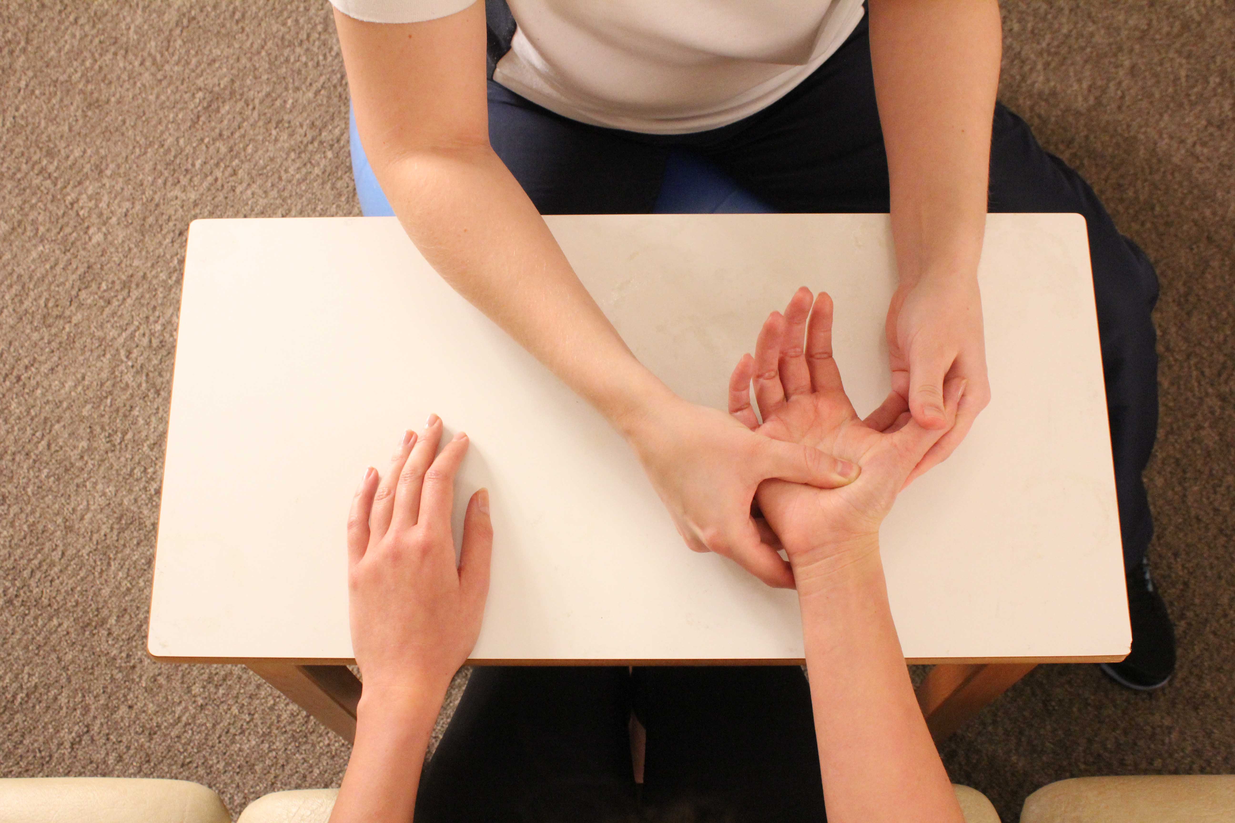 Soft tissue massage and mobilisation of the carpal bones and the surrounding connective tissues Soft tissue massage and mobilisation of the carpal bones and the surrounding connective tissues