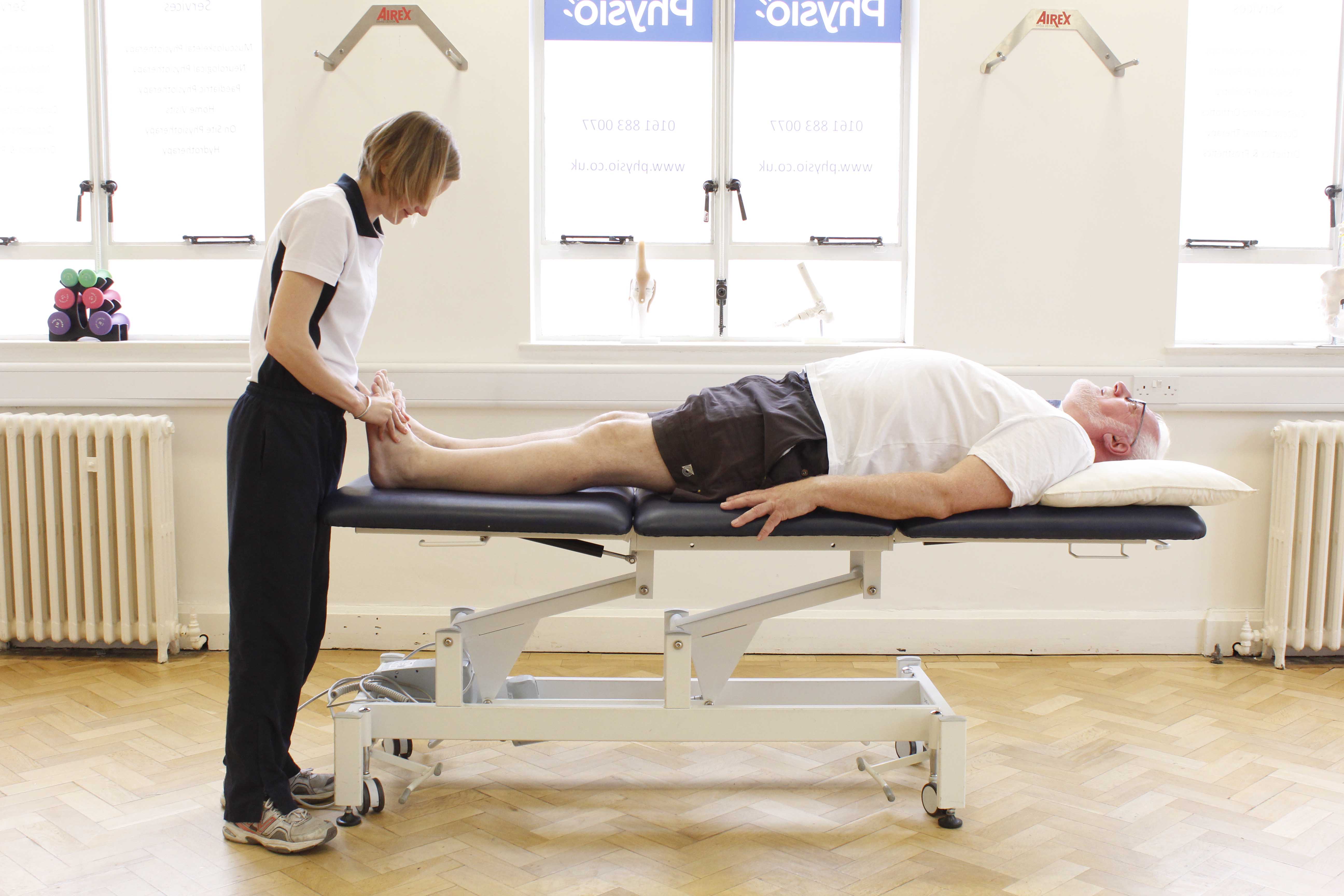 Mobilisations and stretches of the foot and ankle by specialised therapist