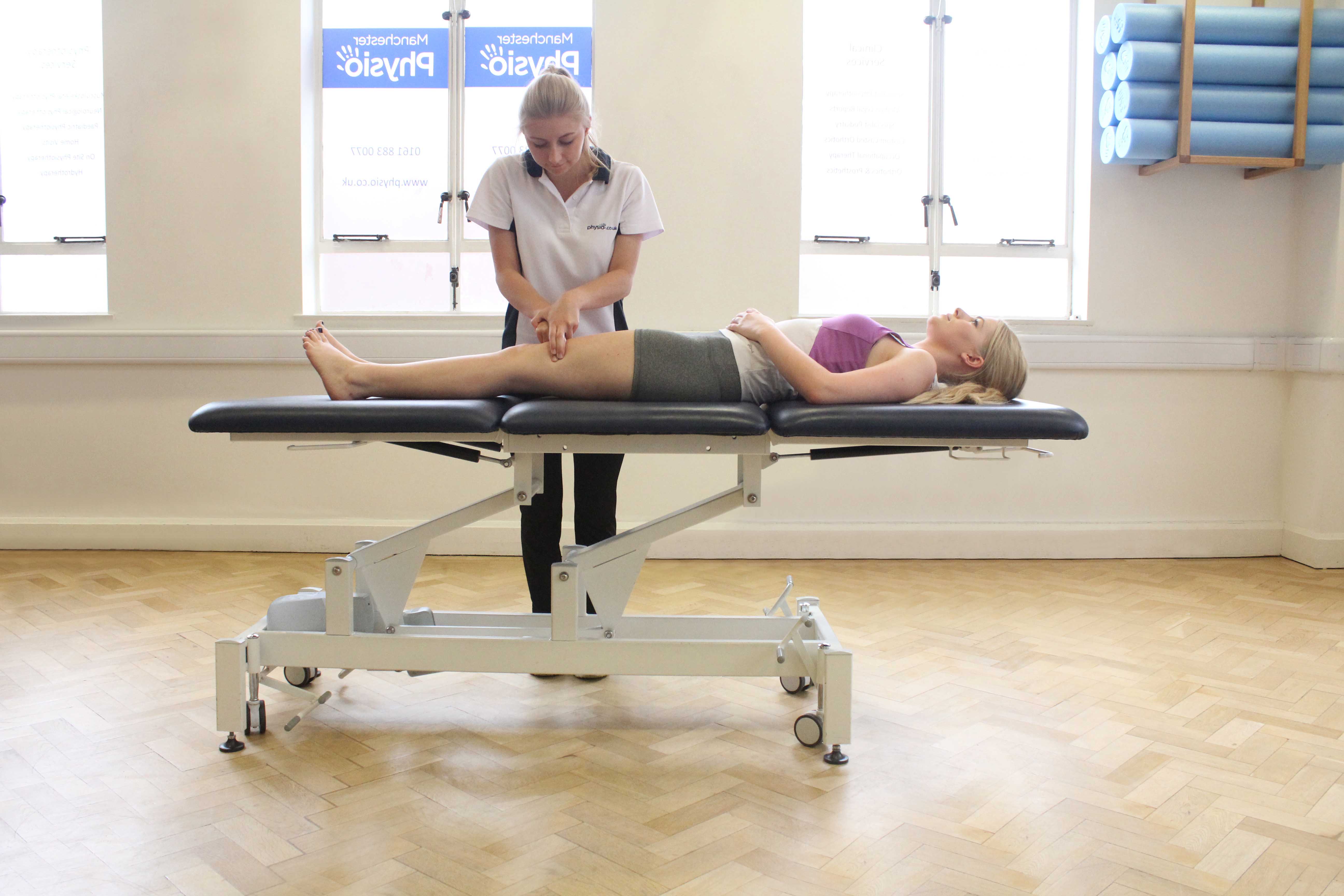 Transverse friction massage of illio-tibial band Transverse friction massage of illio-tibial band