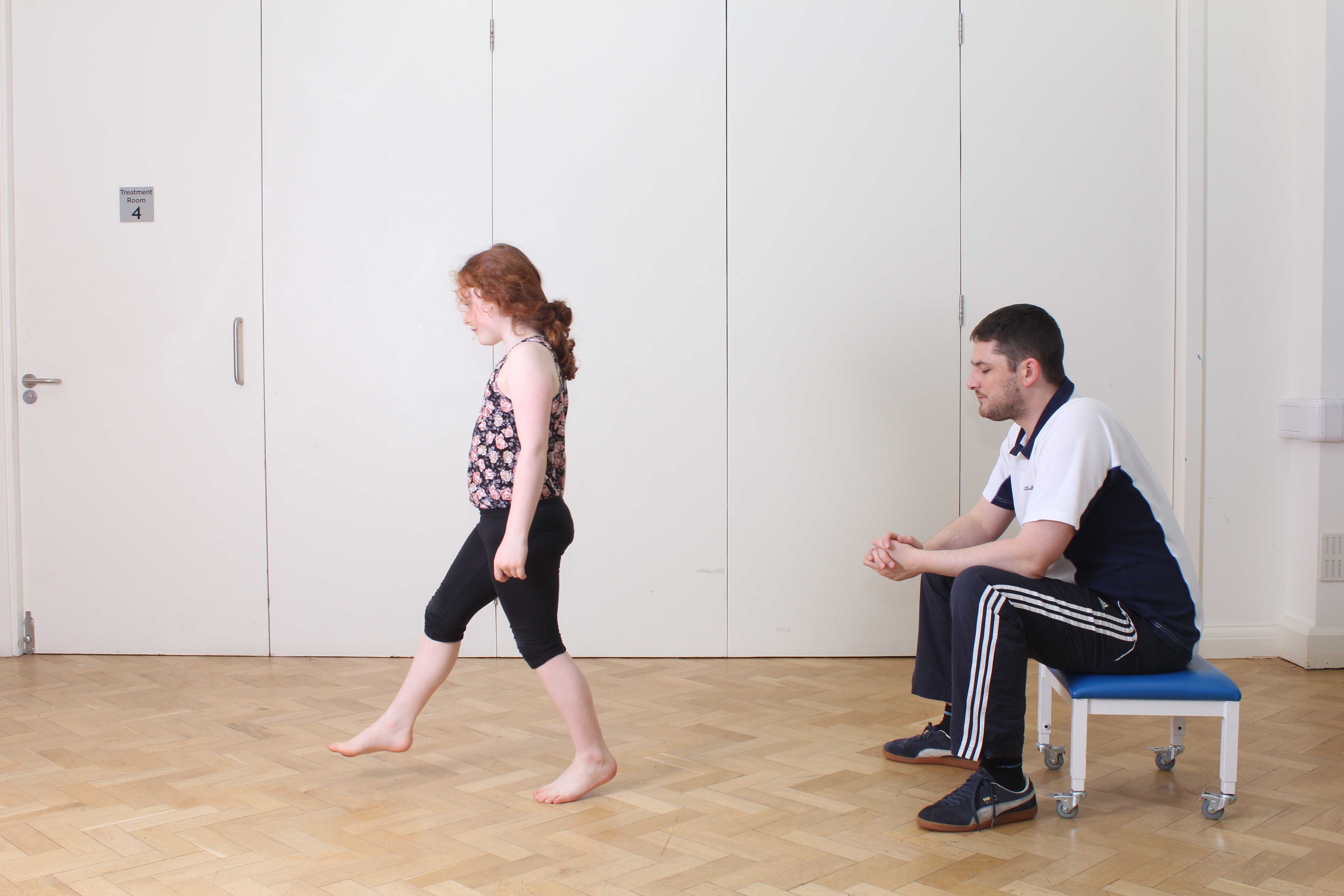 Gait analysis conducted by paediatric physiotherapist to identify abnormalities Gait analysis conducted by paediatric physiotherapist to identify abnormalities