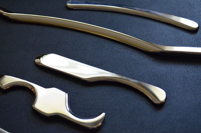 The tools used for IASTM treatment. The tools used for IASTM treatment.