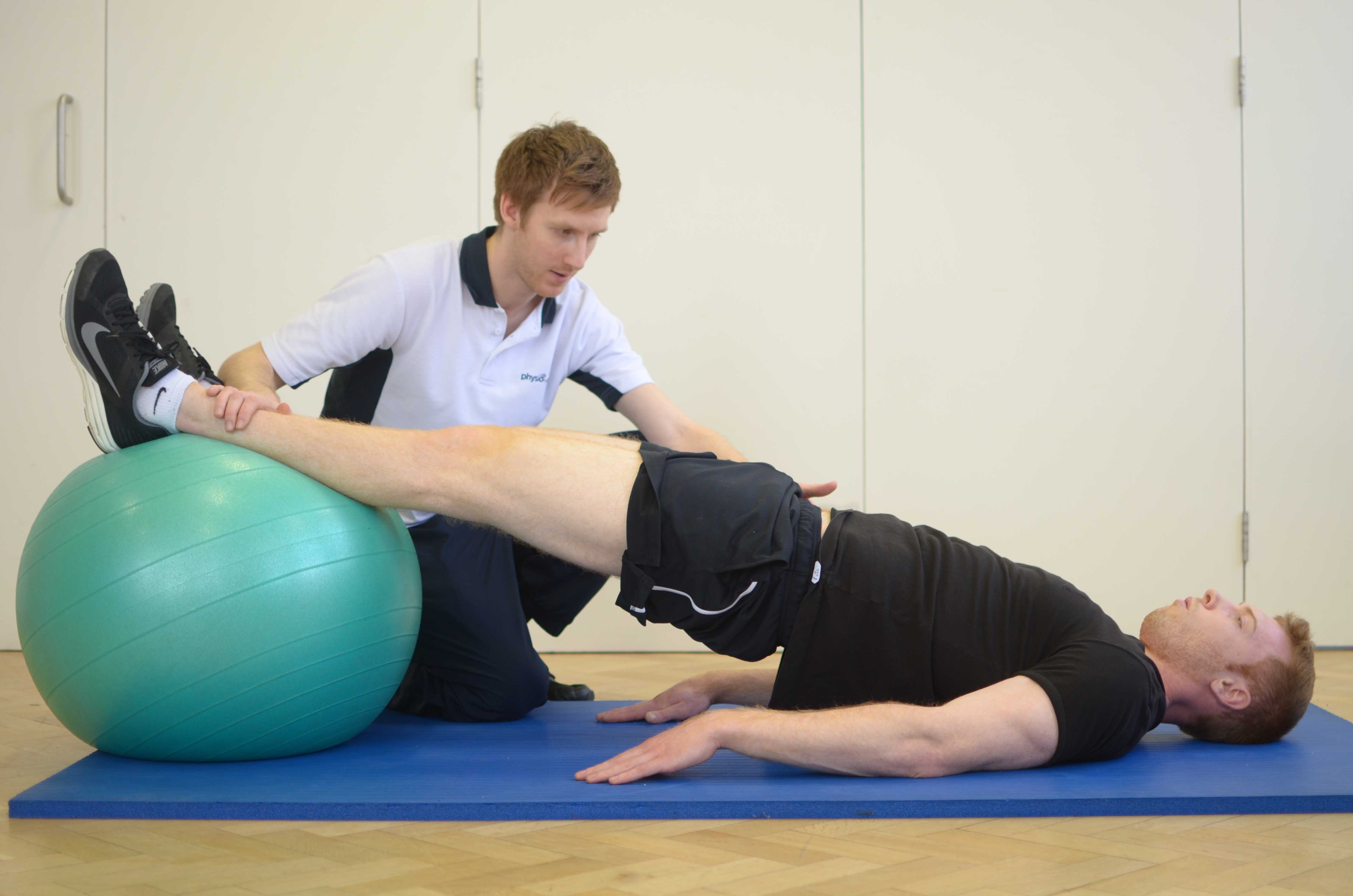 Progressive strengthening hip exercises supervised by experienced therapist