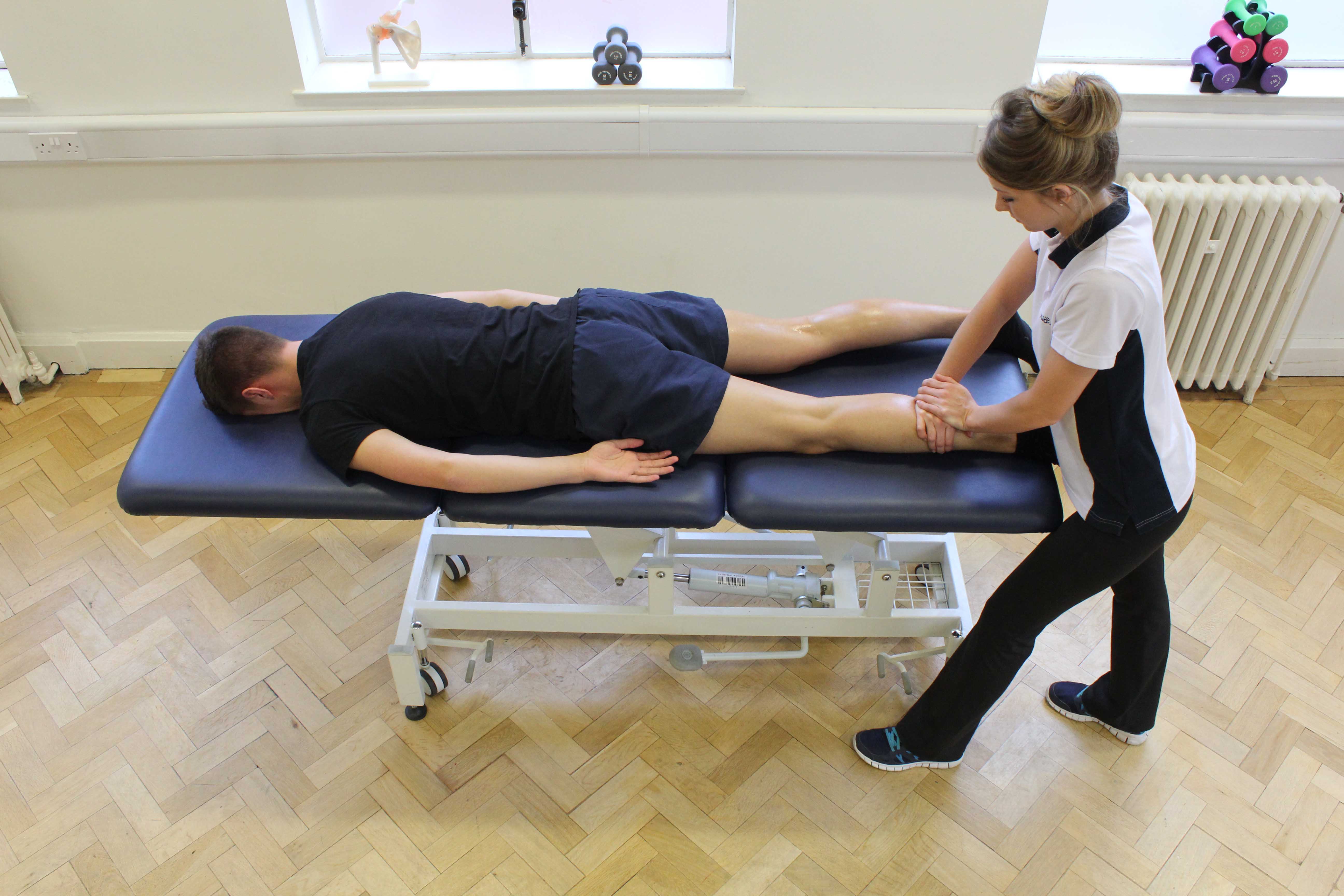 Deep tissue massage to improve lympatic drainage and venous return