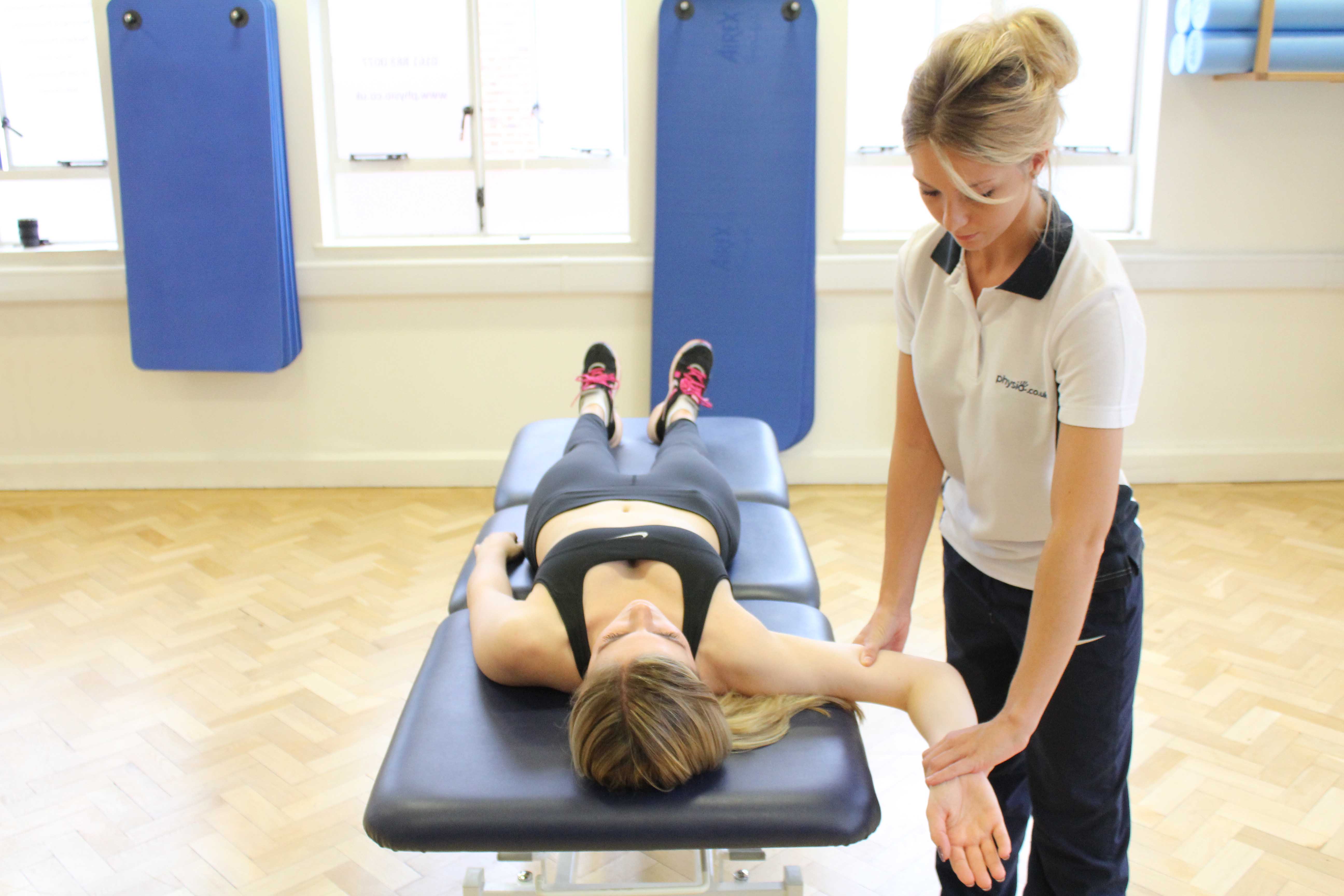 Mobilisation and stretches of the glenohumeral joint