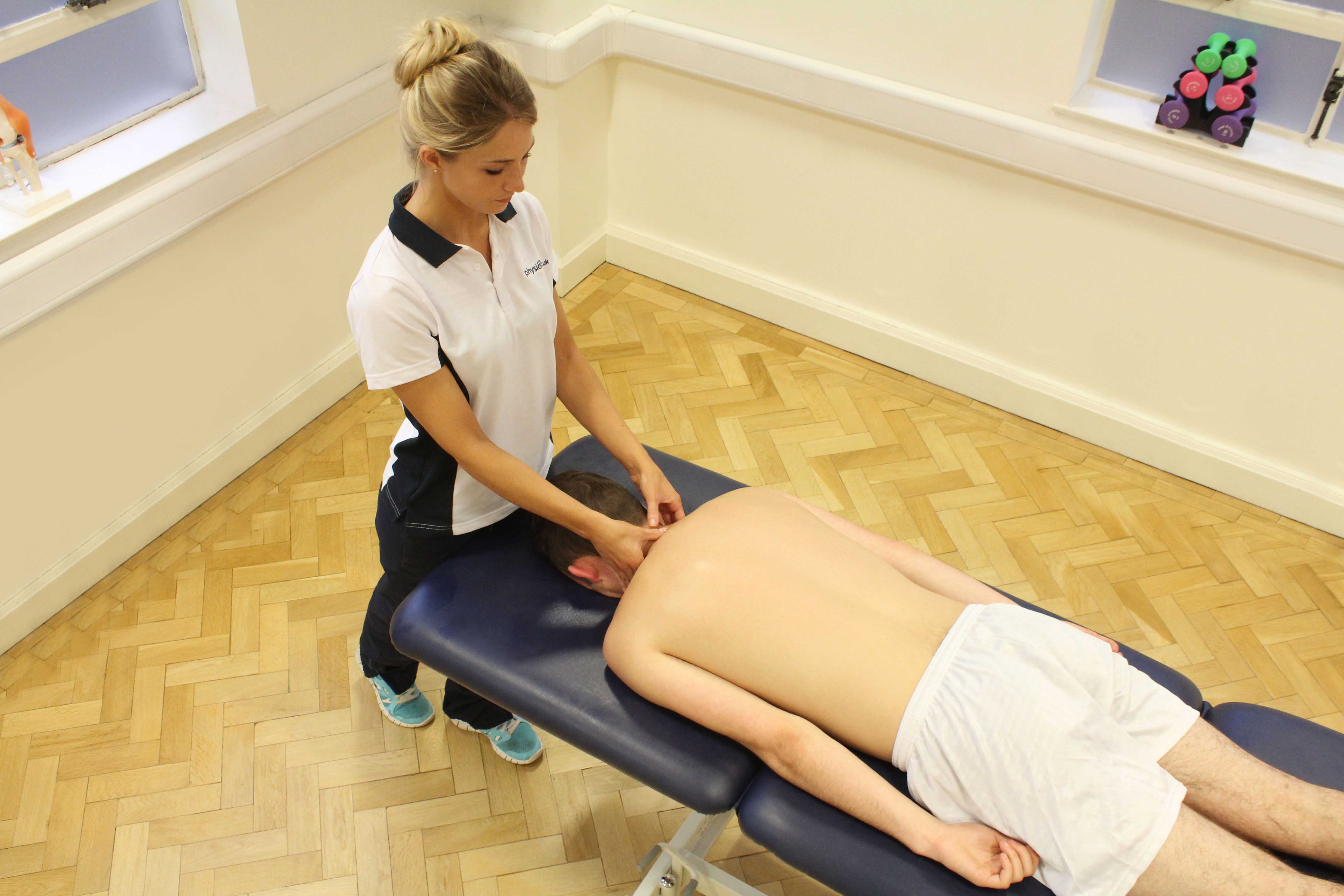 Massage and mobilisations of the cervical spine by a specilaist massage therapist Massage and mobilisations of the cervical spine by a specilaist massage therapist