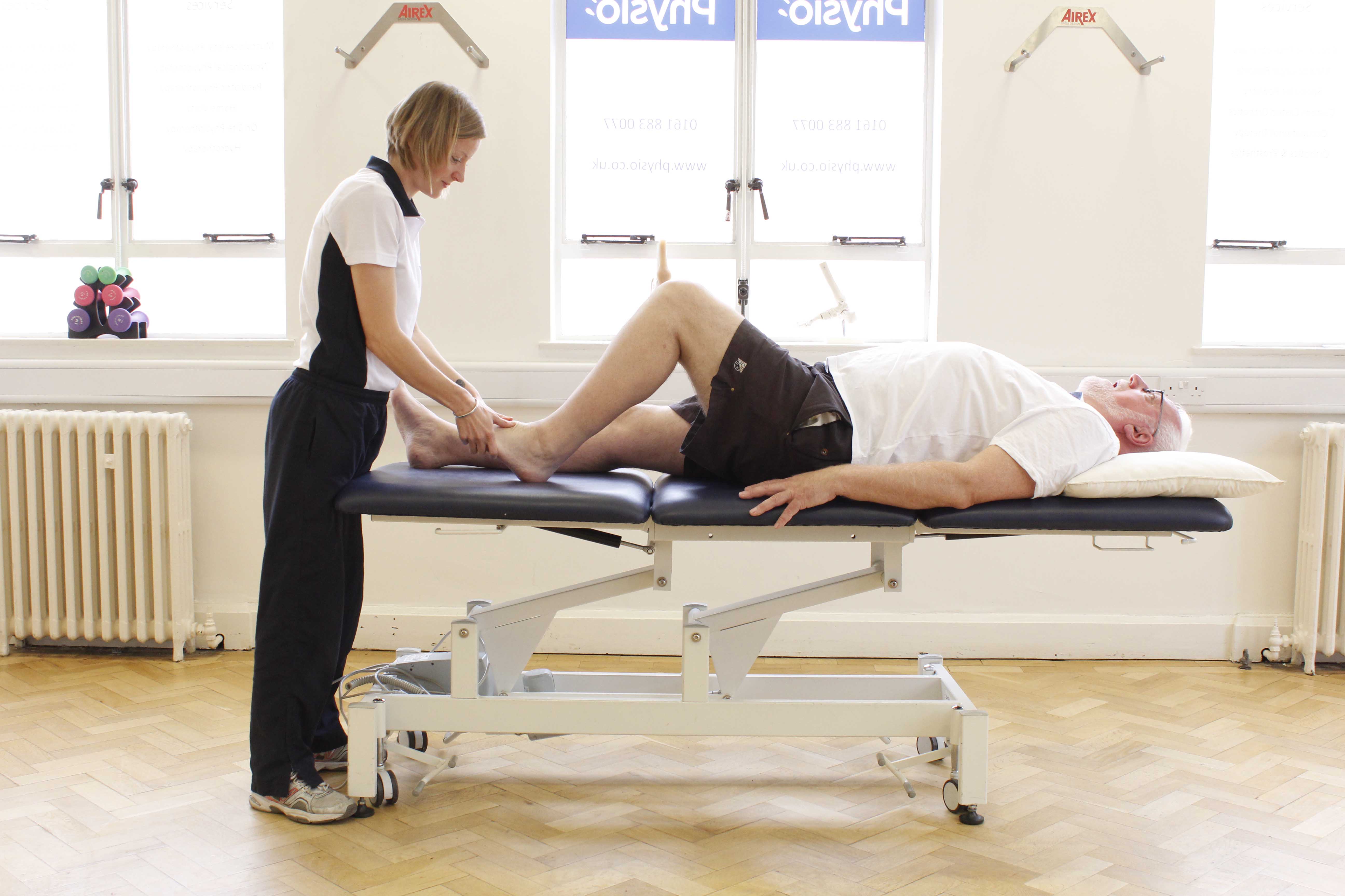 Mobilisations and stretches of the foot and ankle by specialised therapist