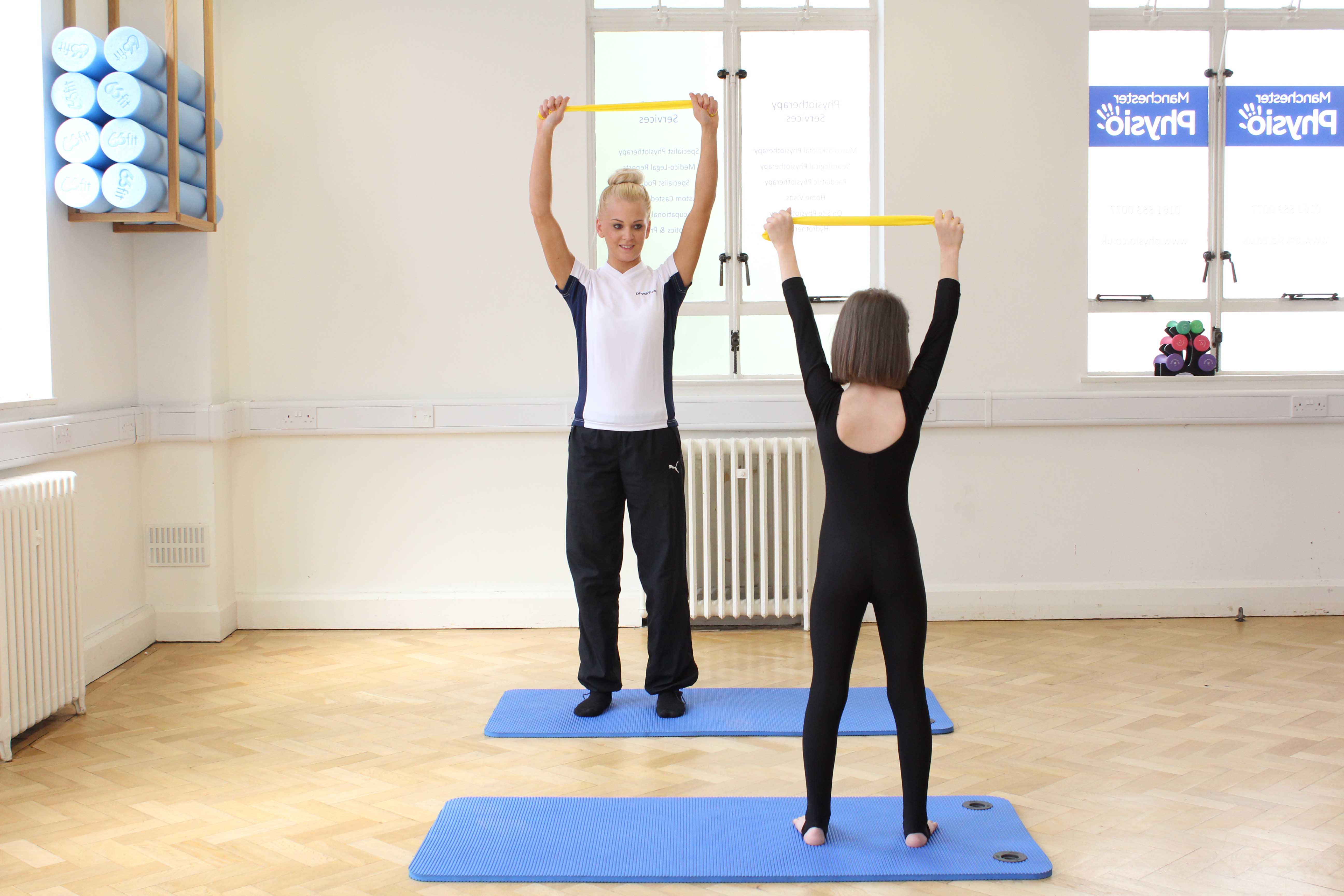 Stretch and strengthening exercises supervised by a specialist paediatric physiotherapist Stretch and strengthening exercises supervised by a specialist paediatric physiotherapist