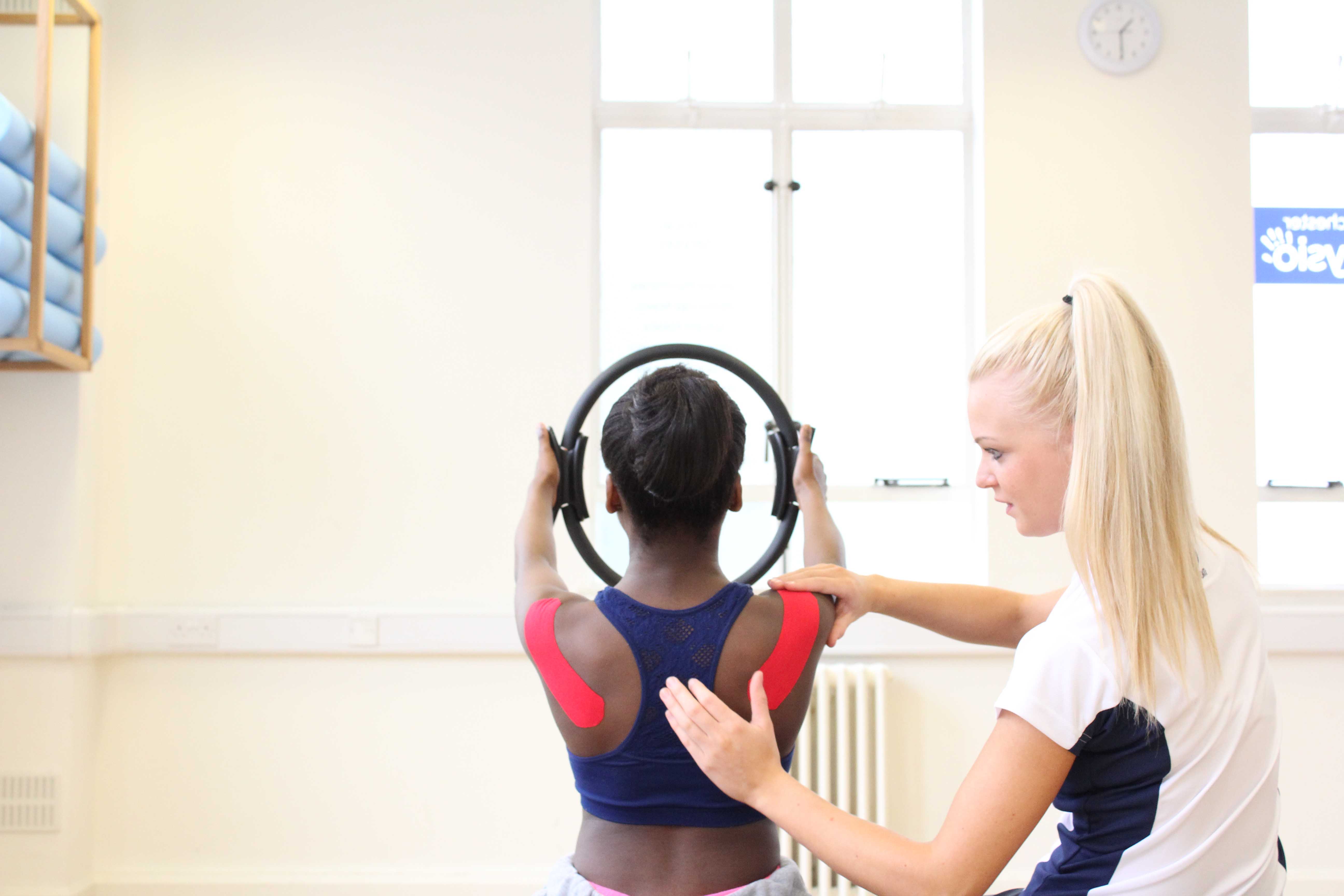 Use of taping to stabilise movement and increase awareness of posture