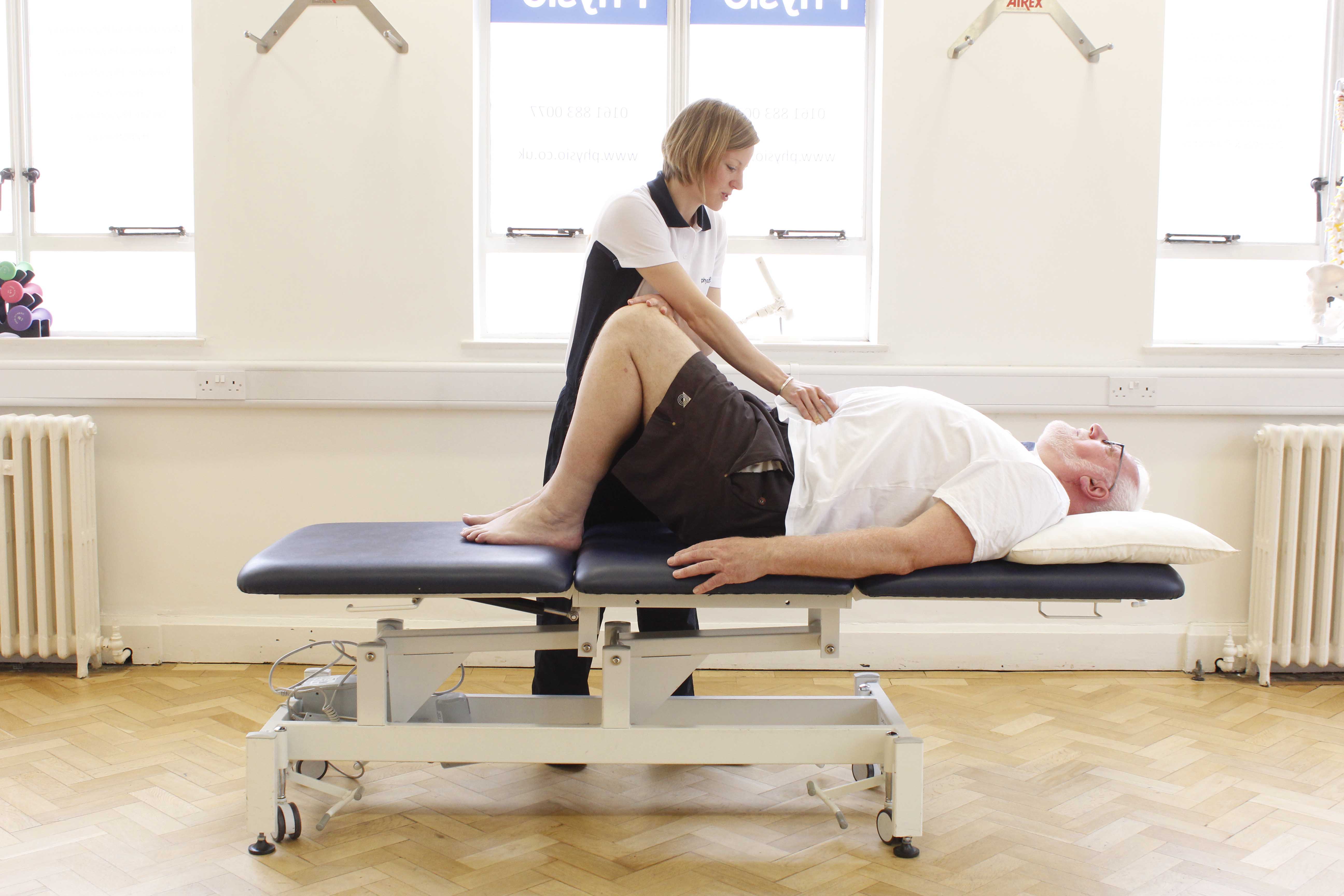 Pelvic floor and abdominal exercises supervised by a specialist physiotherapist