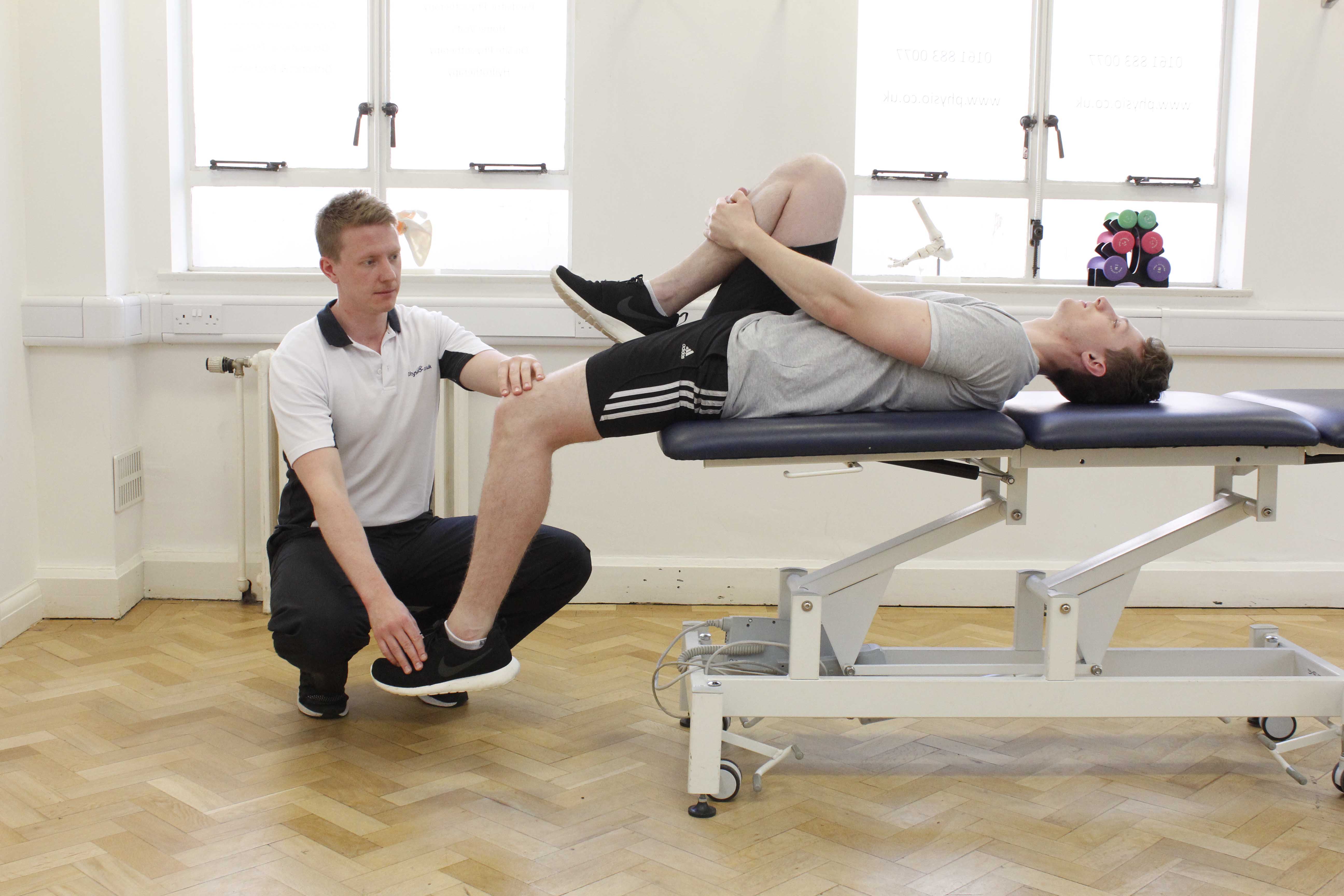 Progressive strengthening hip exercises supervised by experienced therapist Progressive strengthening hip exercises supervised by experienced therapist