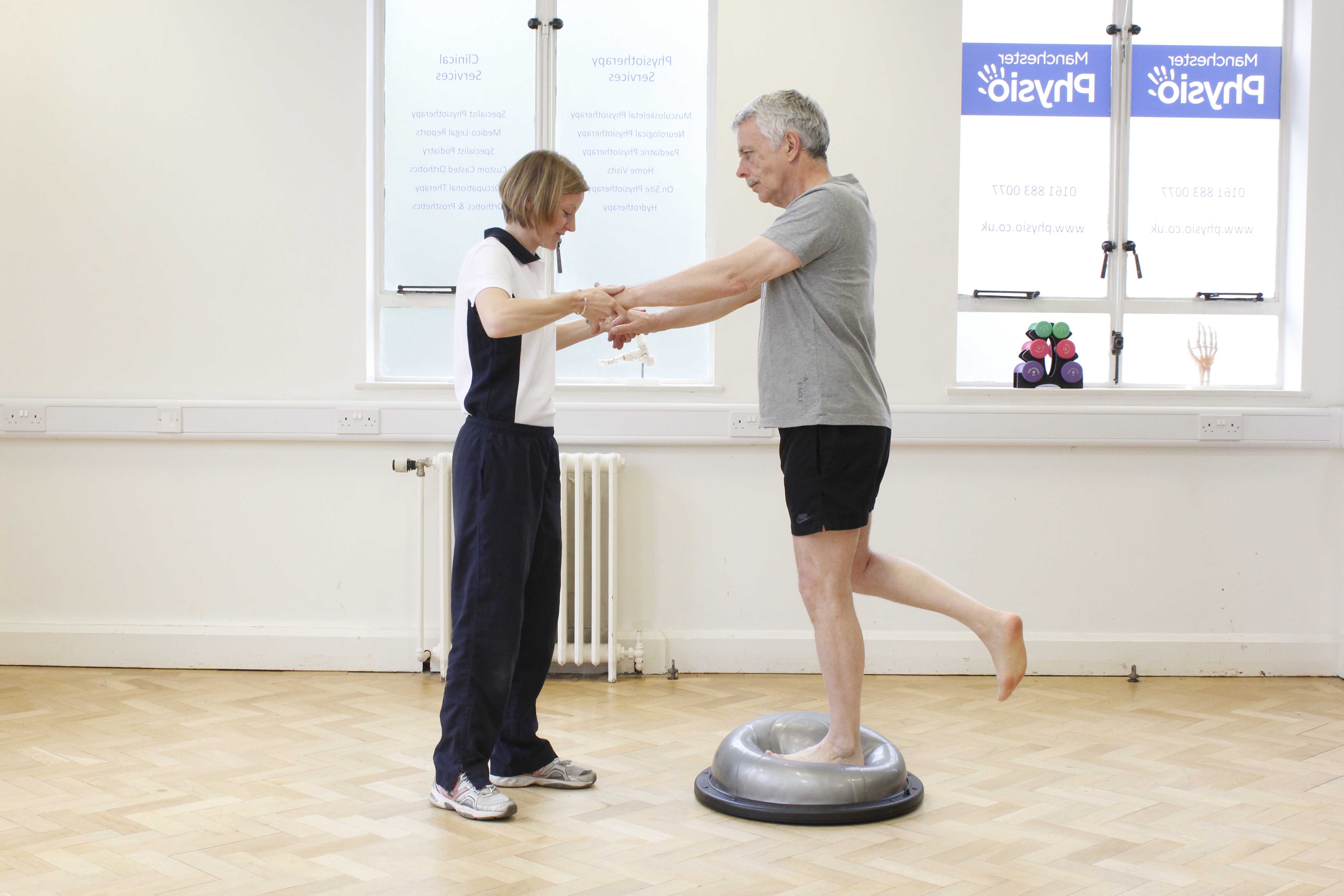 Stability training for the foot and ankle supervised by an experienced physiotherapist