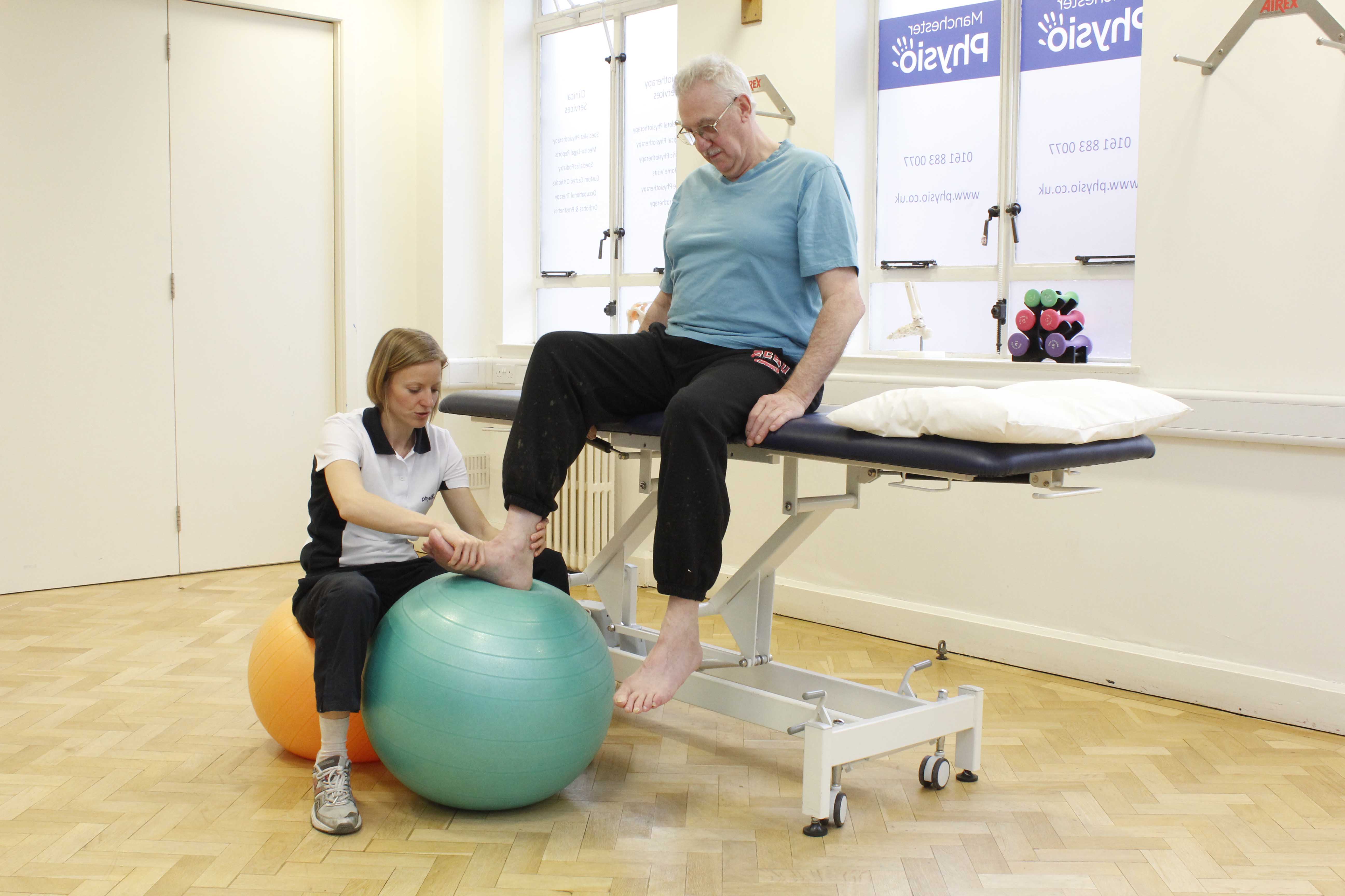 Mobilisations and stretches of the foot and ankle by specialised therapist