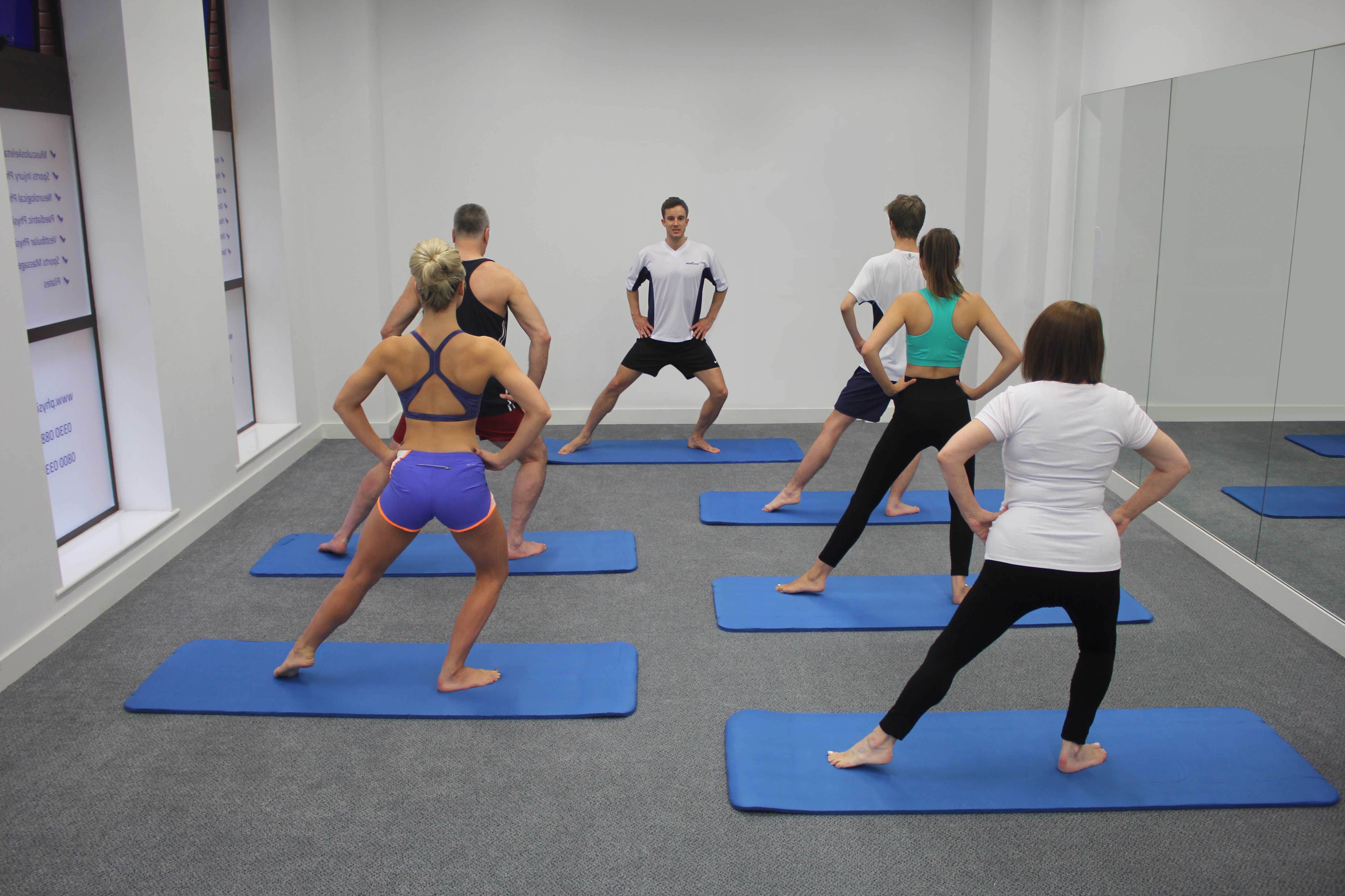 Pilates class led by specialist physiotherapist Pilates class led by specialist physiotherapist
