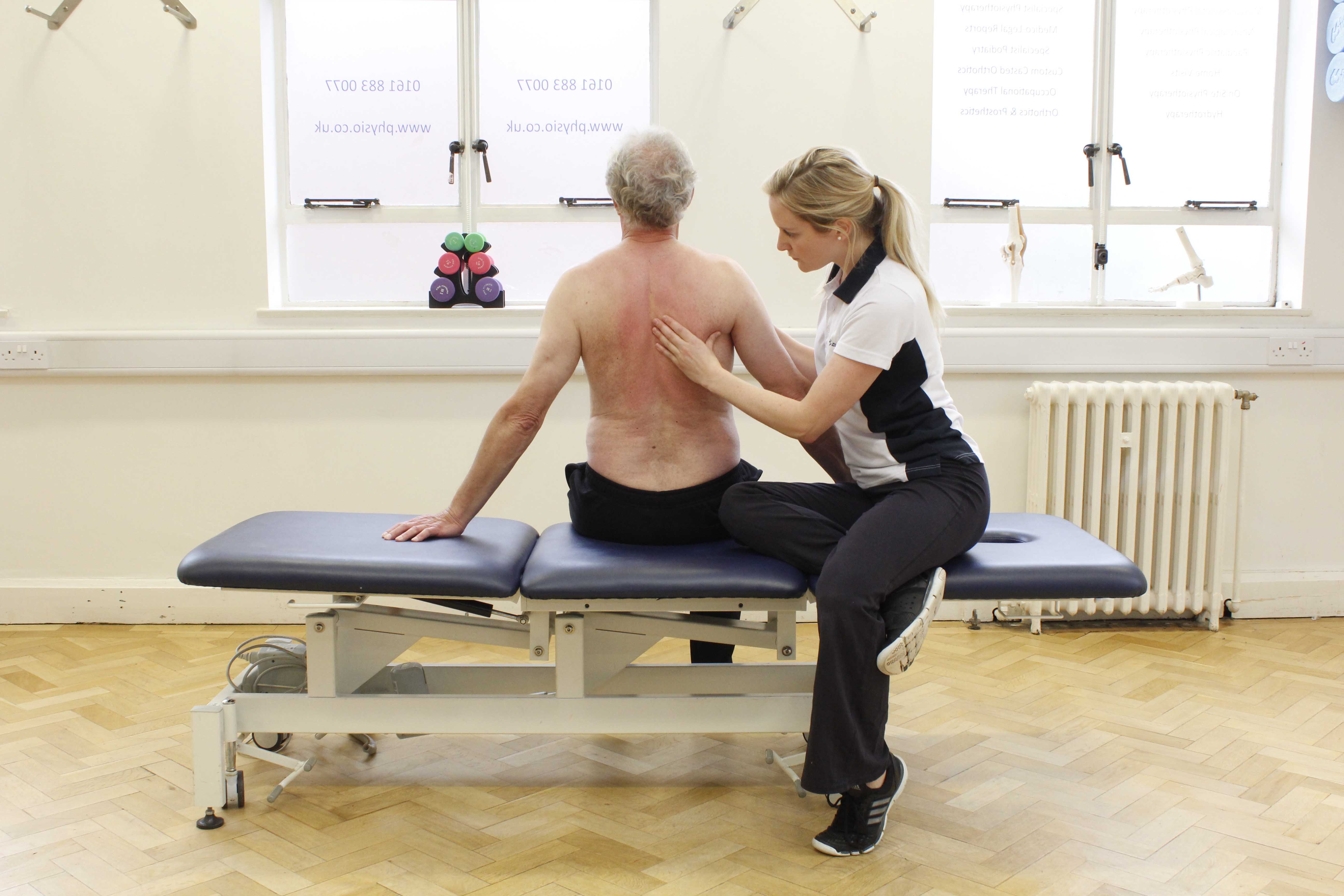 Active cycle of breathing exercises supervised by a specialist physiotherapist