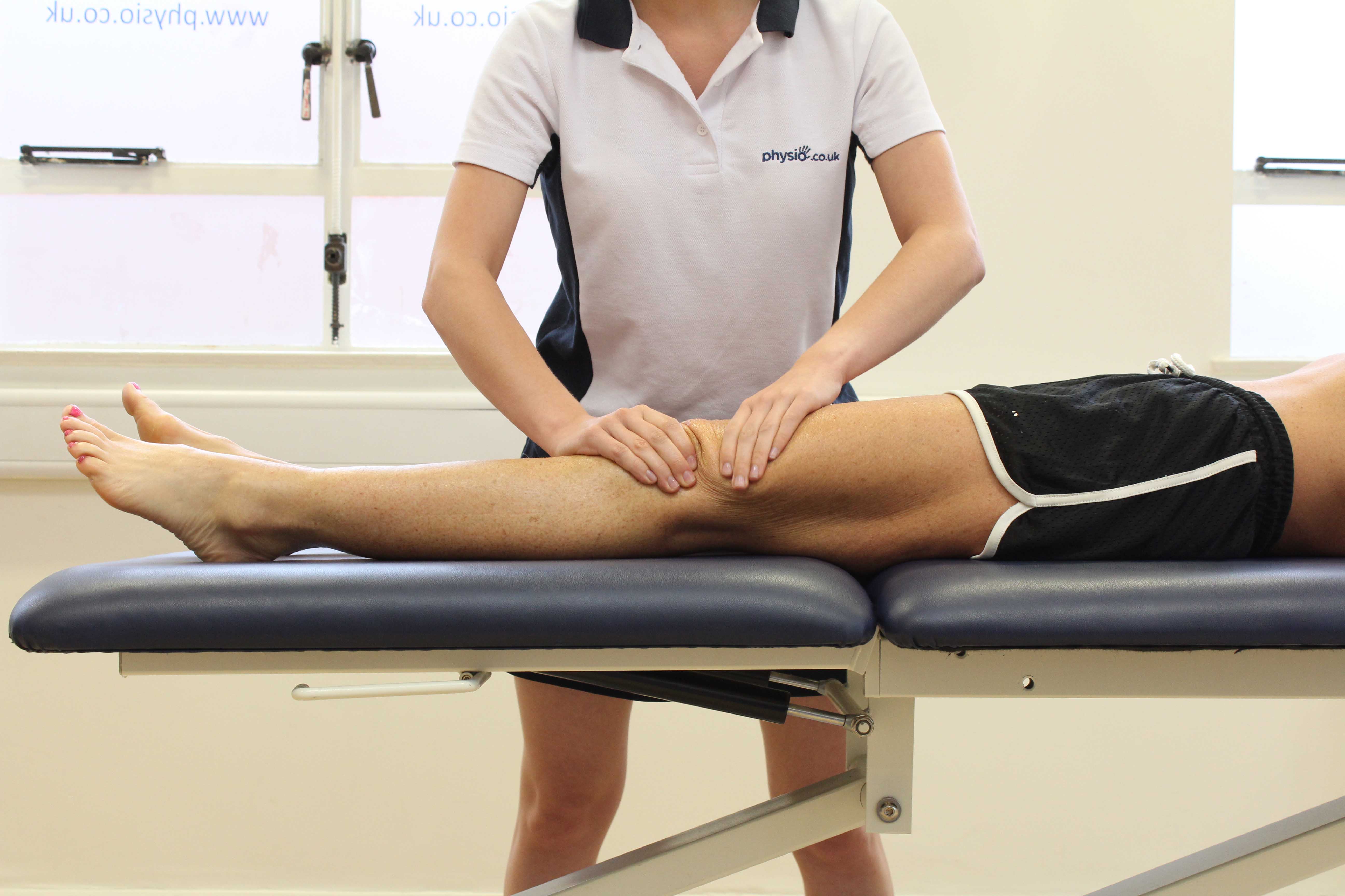 Massage and mobilisations of the joint and connective tissue of the knee