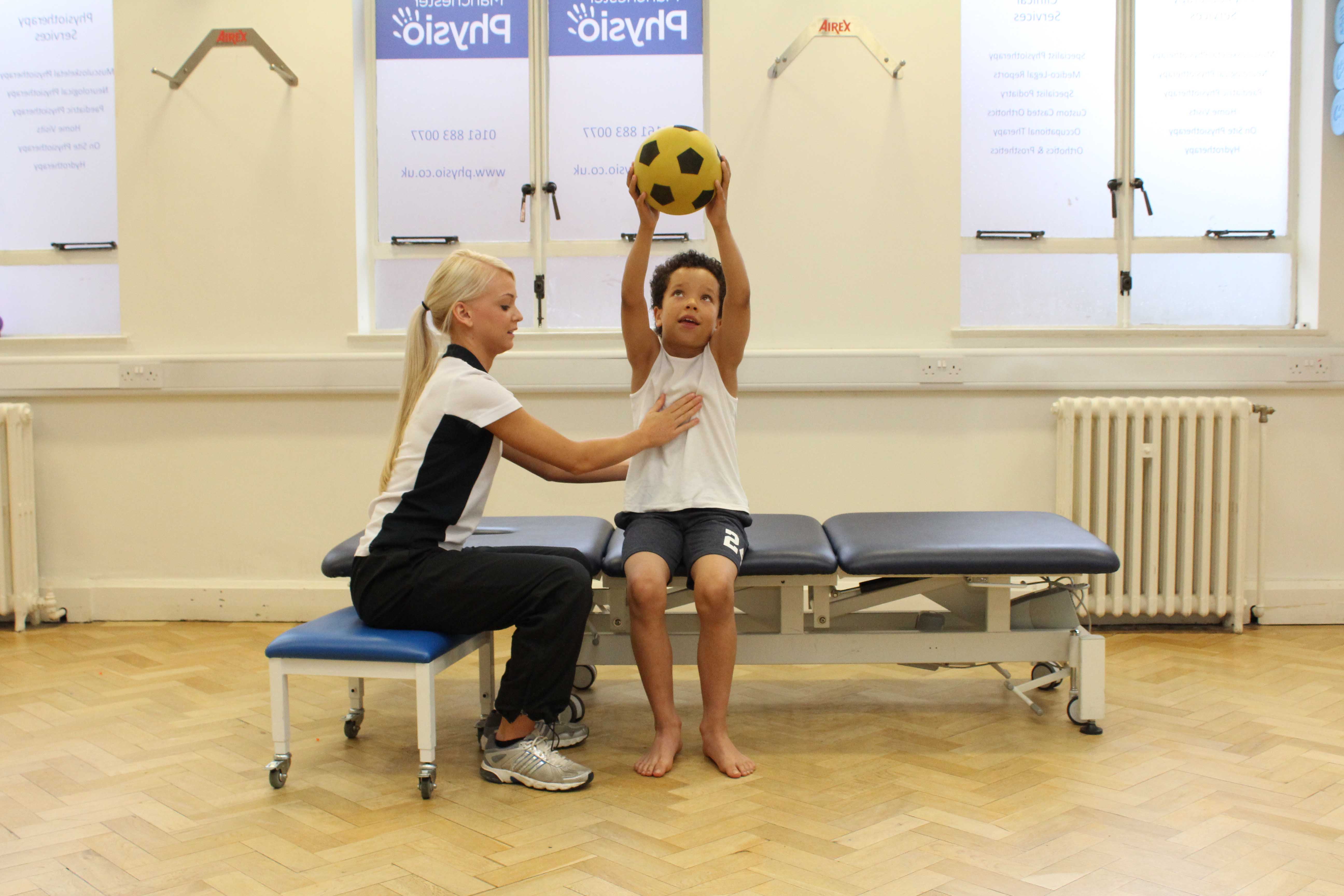 Mobilisation and proprioception exercises supervised by a paediatric physiotherapist Mobilisation and proprioception exercises supervised by a paediatric physiotherapist