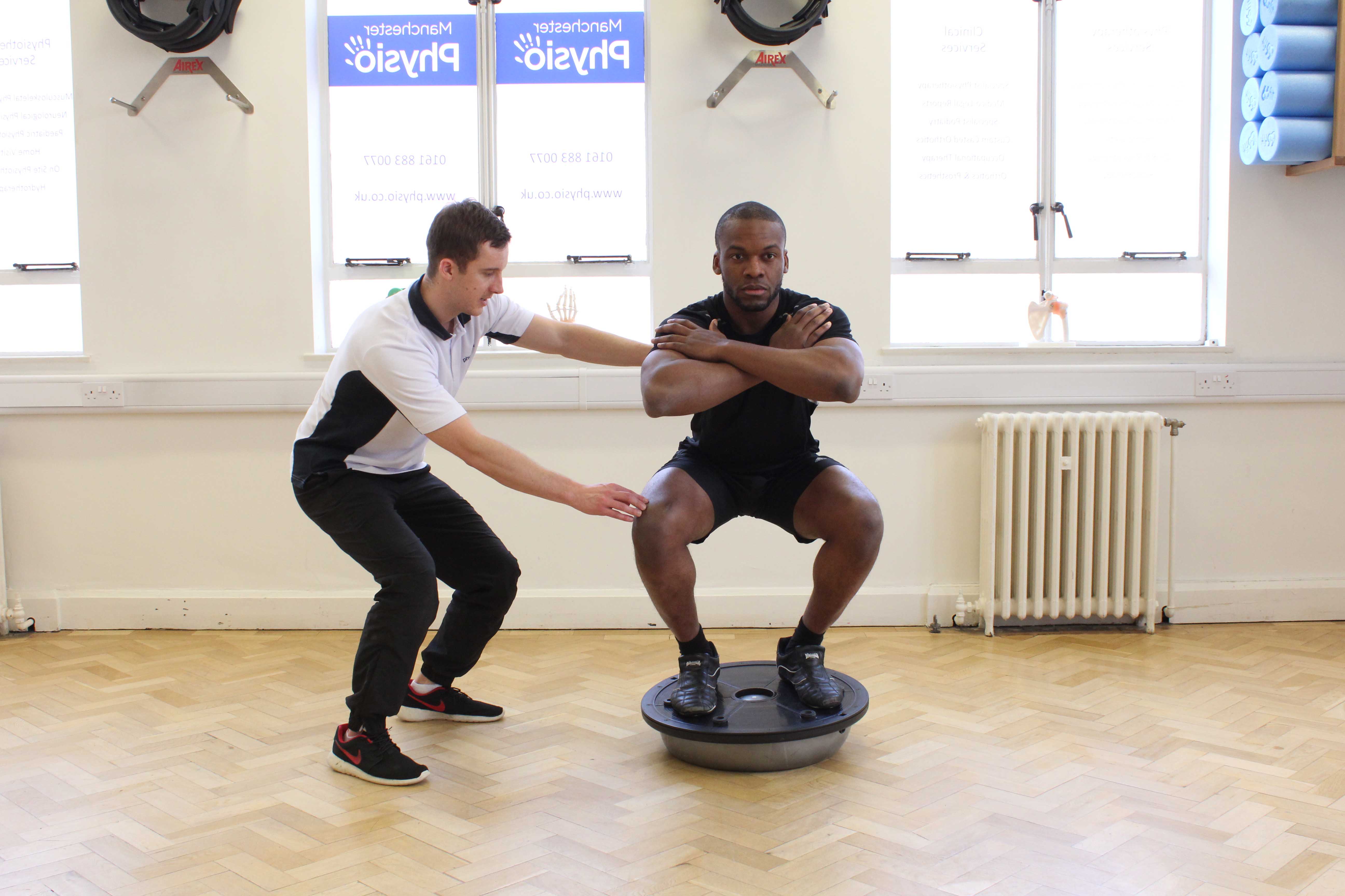 Stability training for the foot and ankle supervised by an experienced physiotherapist