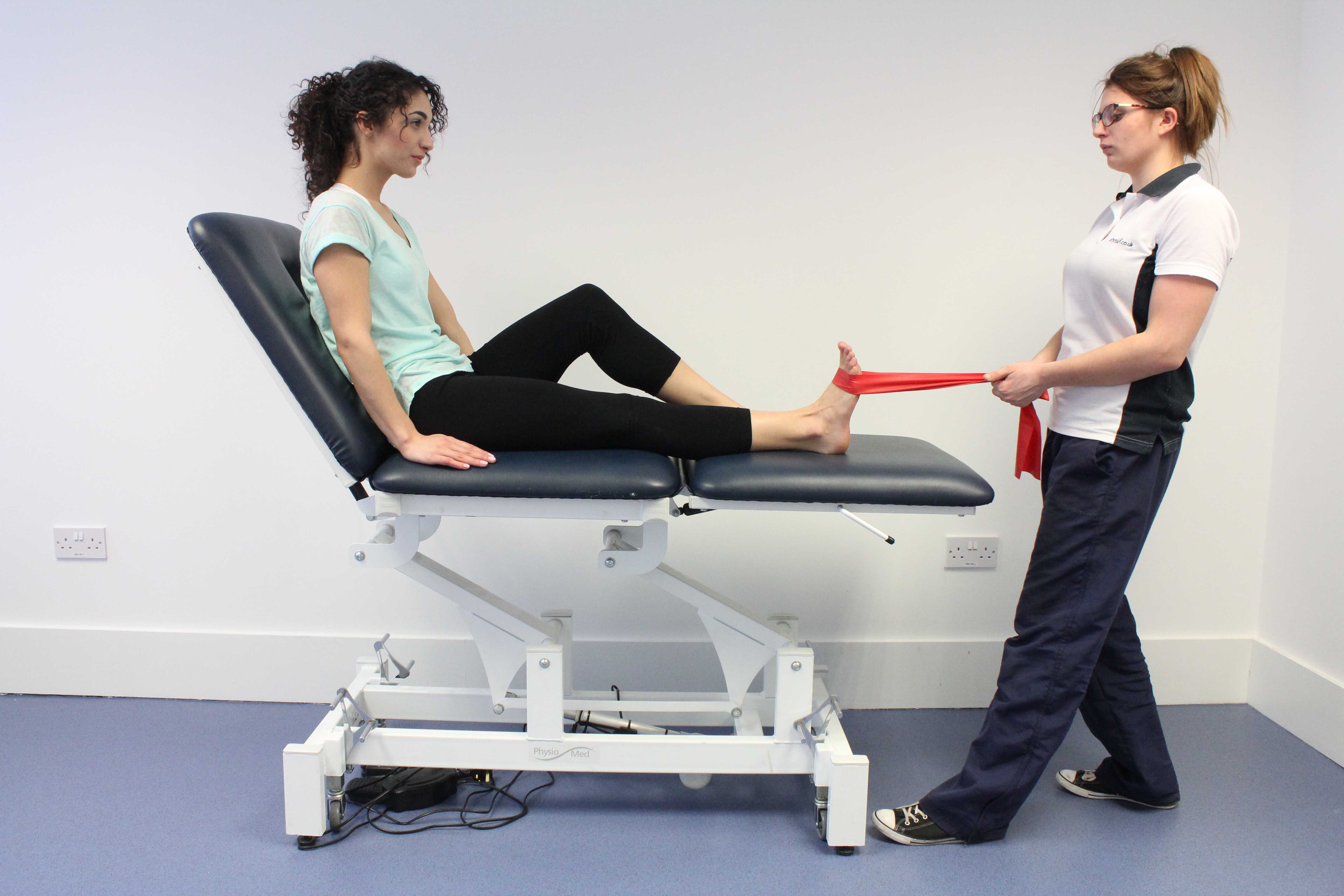 Progressive strengthening exercises for the foot and ankle, assisted by specialist MSK physiotherapist