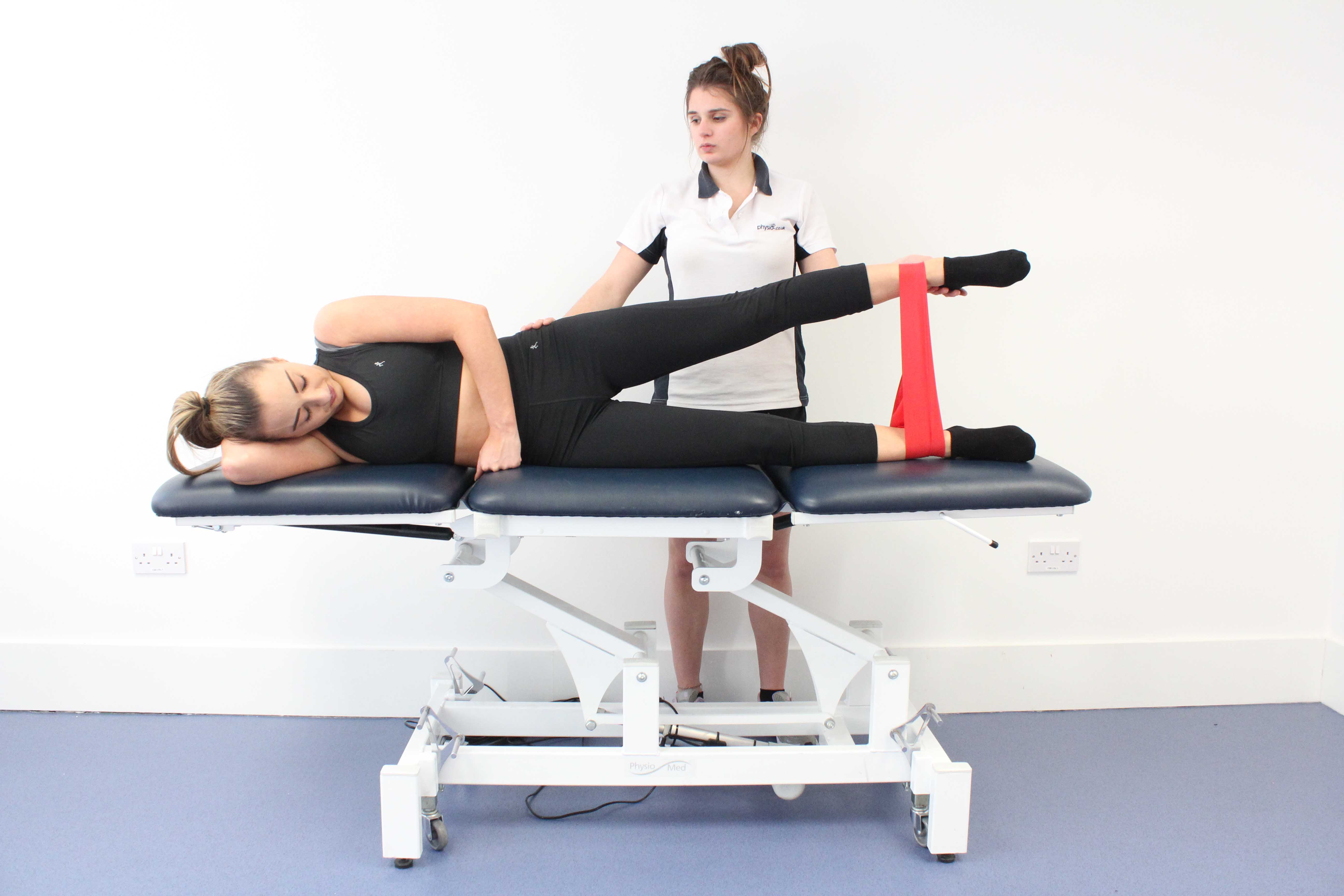 Progressive strengthening hip exercises supervised by experienced therapist