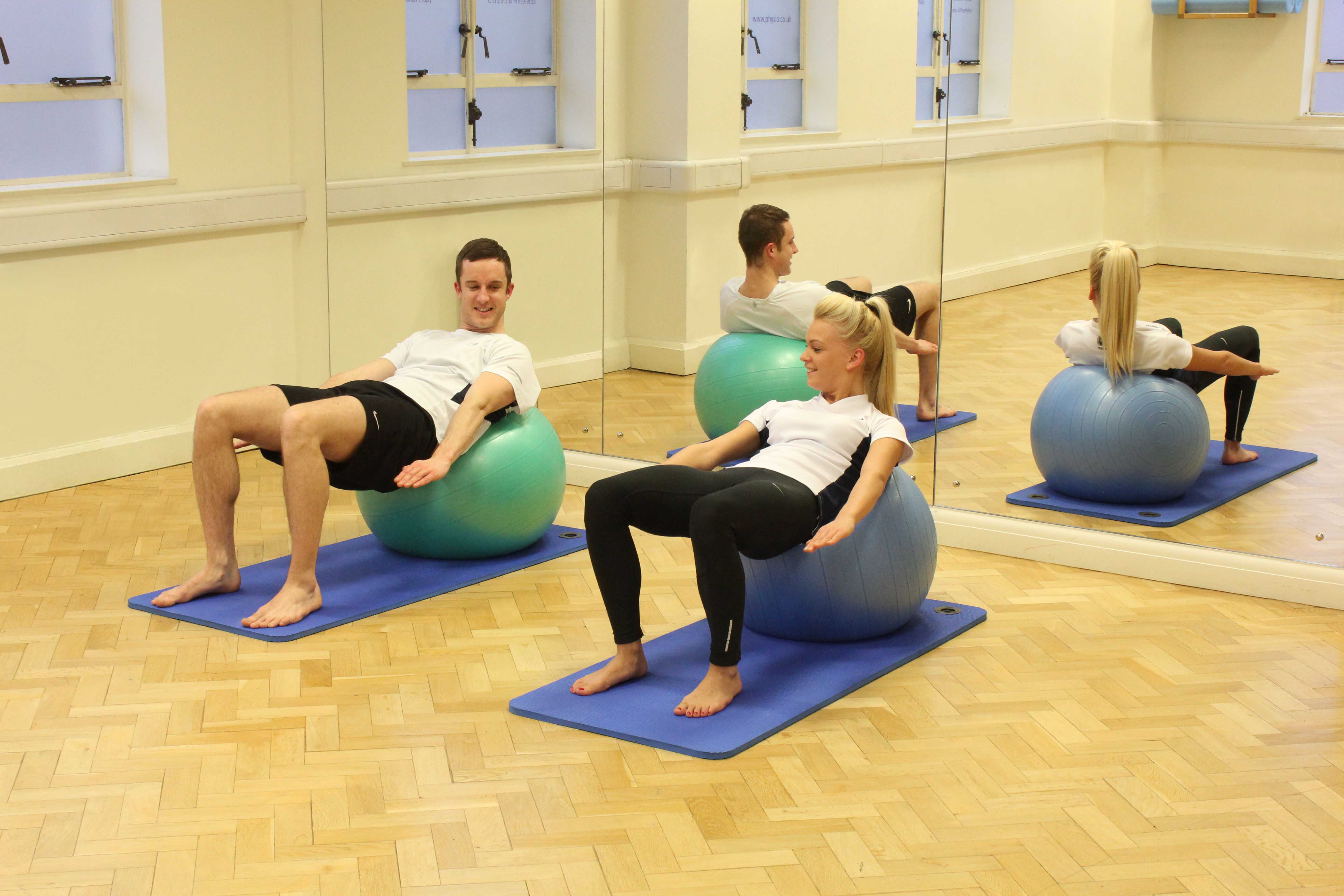 One to one physiolates sessions with a specialist Pilates qualified physiotherapist