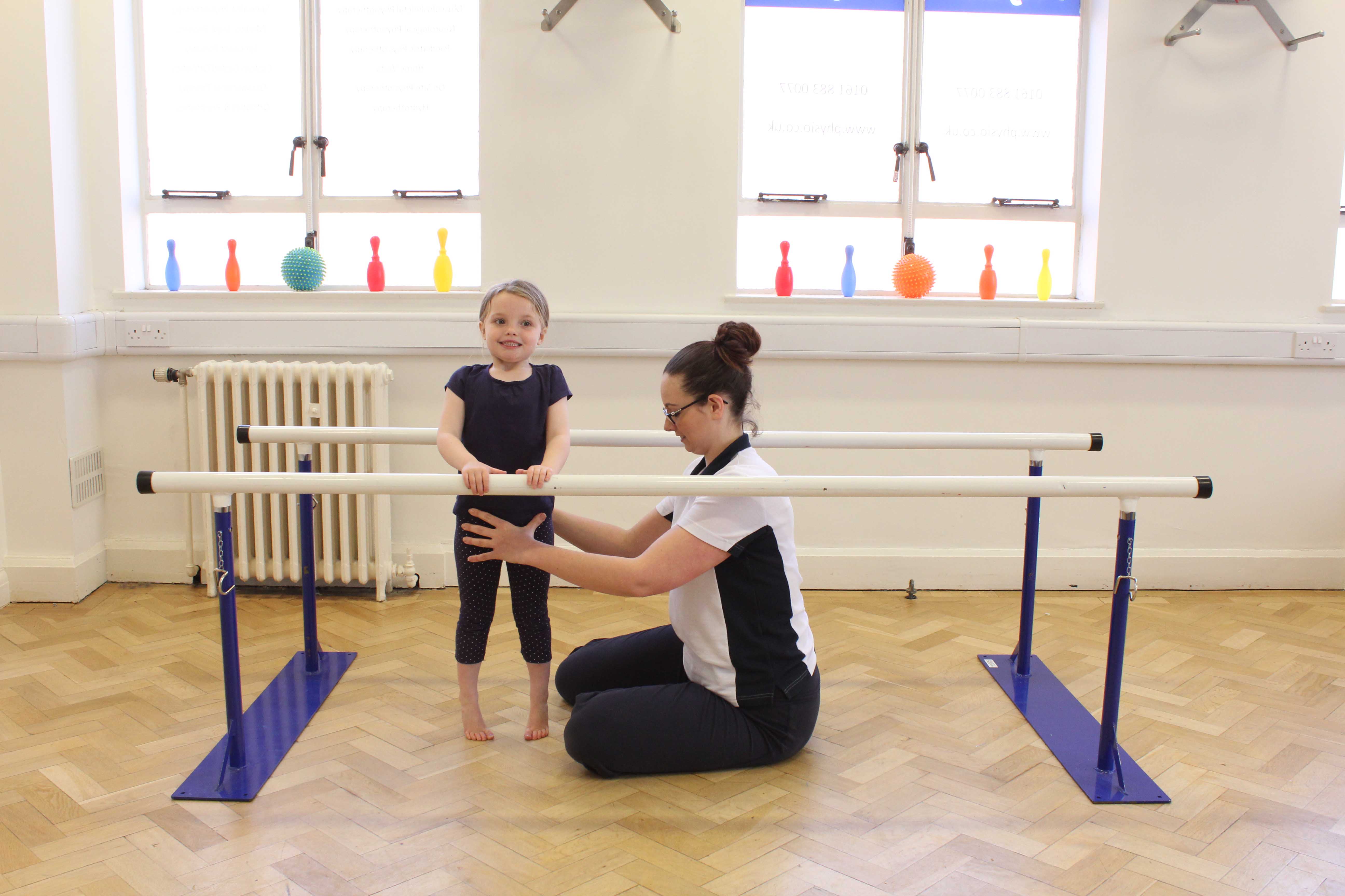 Encouraging correct gait patterns to children whom toe-walk