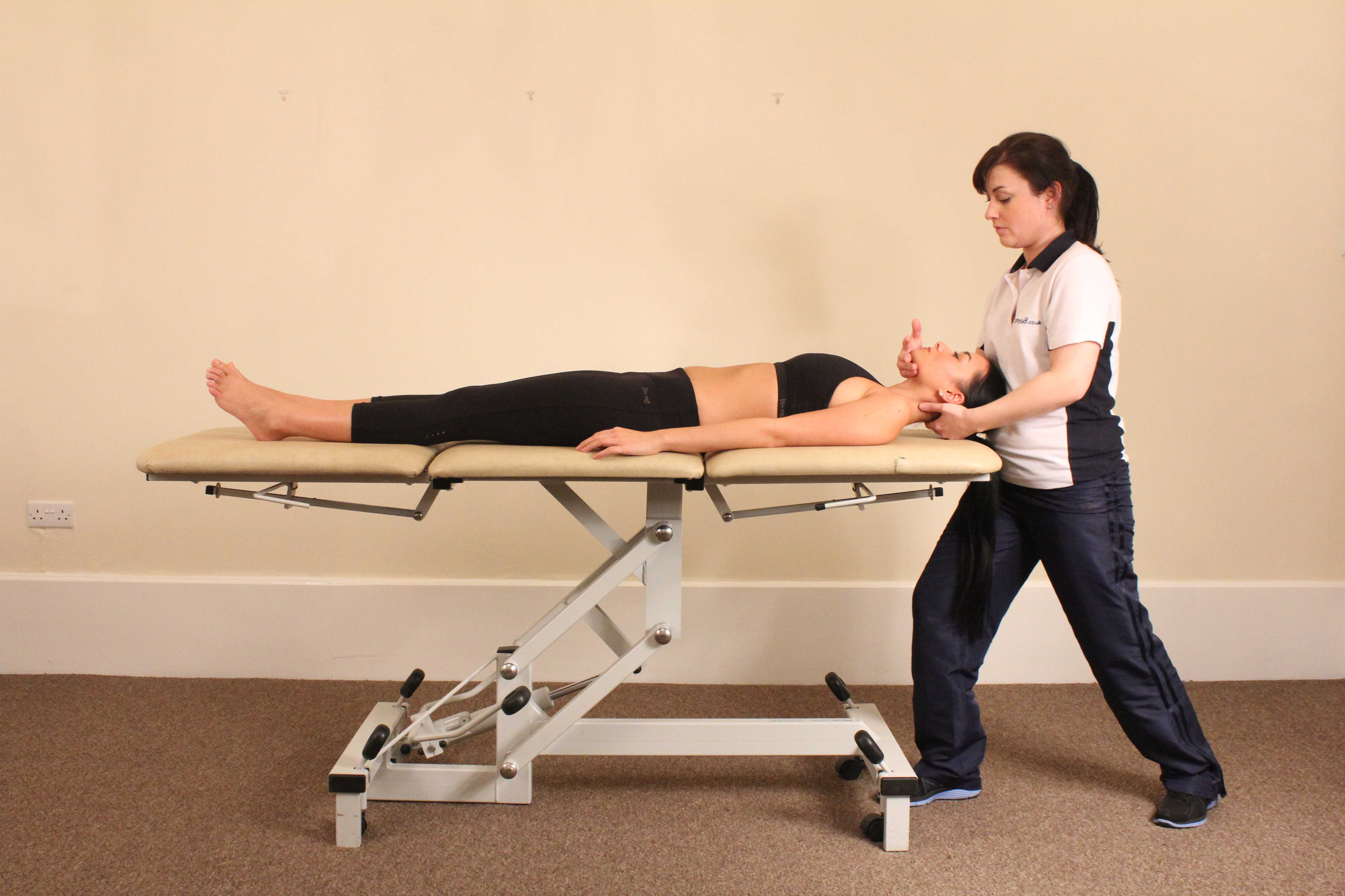Passive stretches and mobilisations of the cervical spine and muscles of the neck to relieve pain and stiffness Passive stretches and mobilisations of the cervical spine and muscles of the neck to relieve pain and stiffness