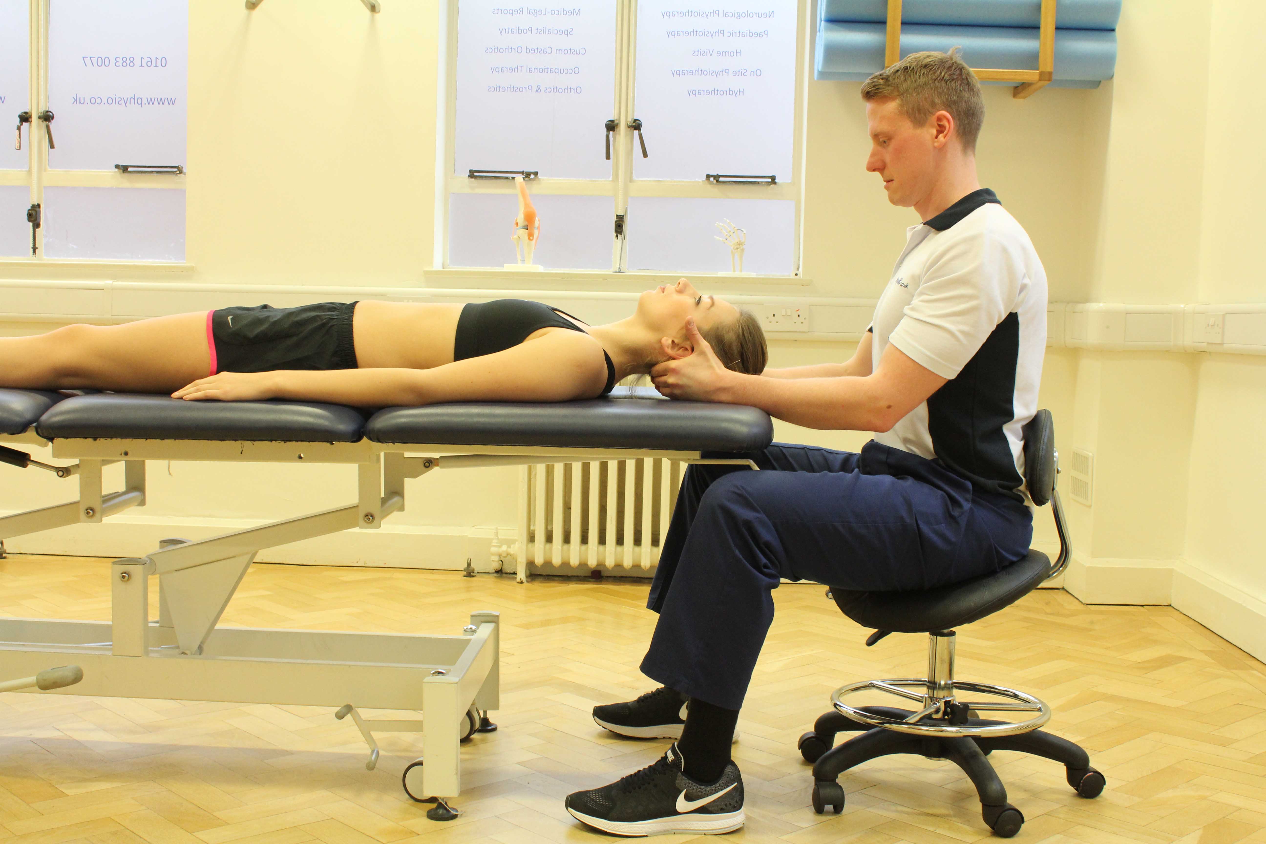 Soft tissue massage and mobilisations of the head, neck and jaw to relieve pain and stiffness Soft tissue massage and mobilisations of the head, neck and jaw to relieve pain and stiffness