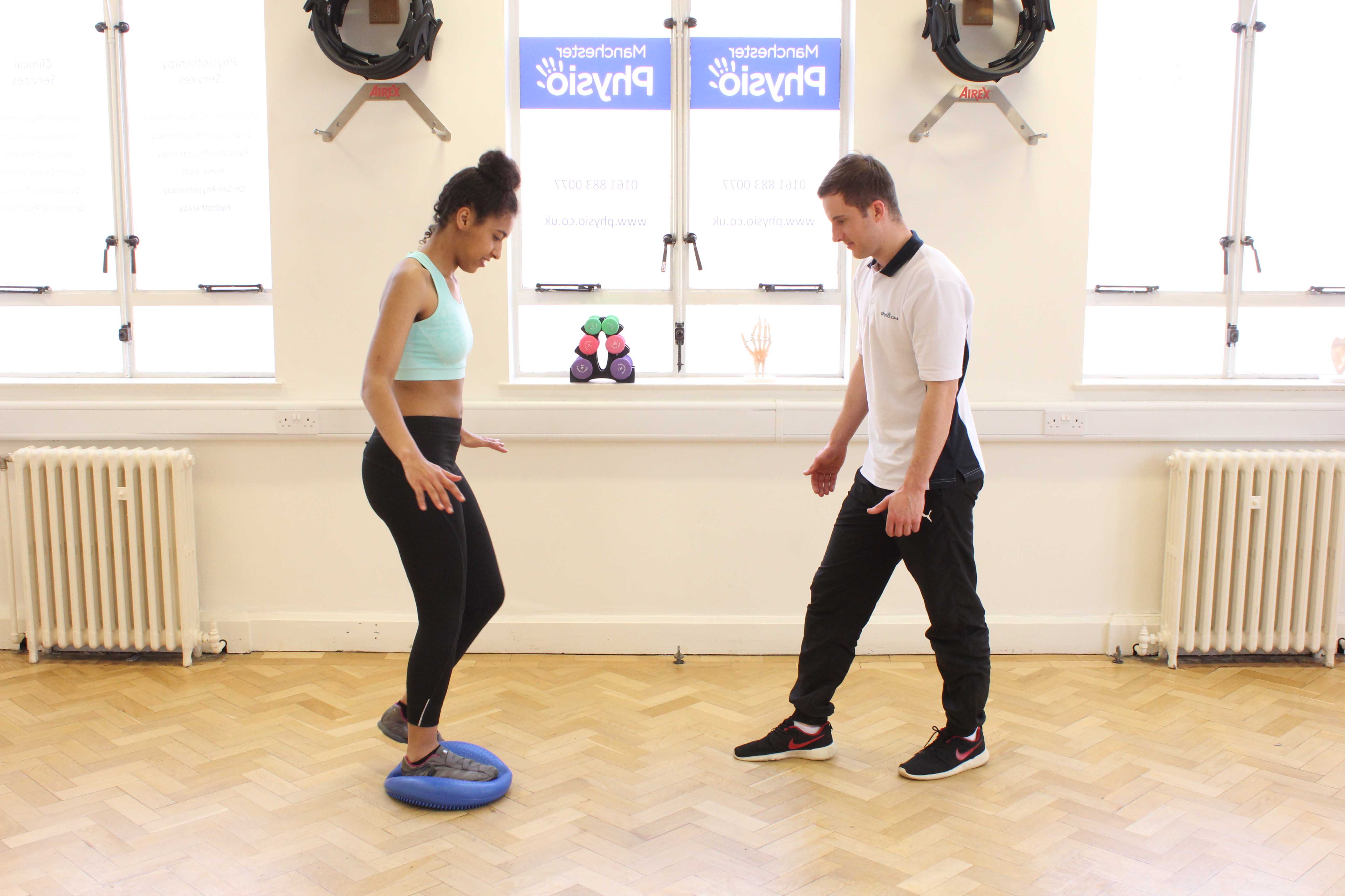 Stability training for the foot and ankle supervised by an experienced physiotherapist