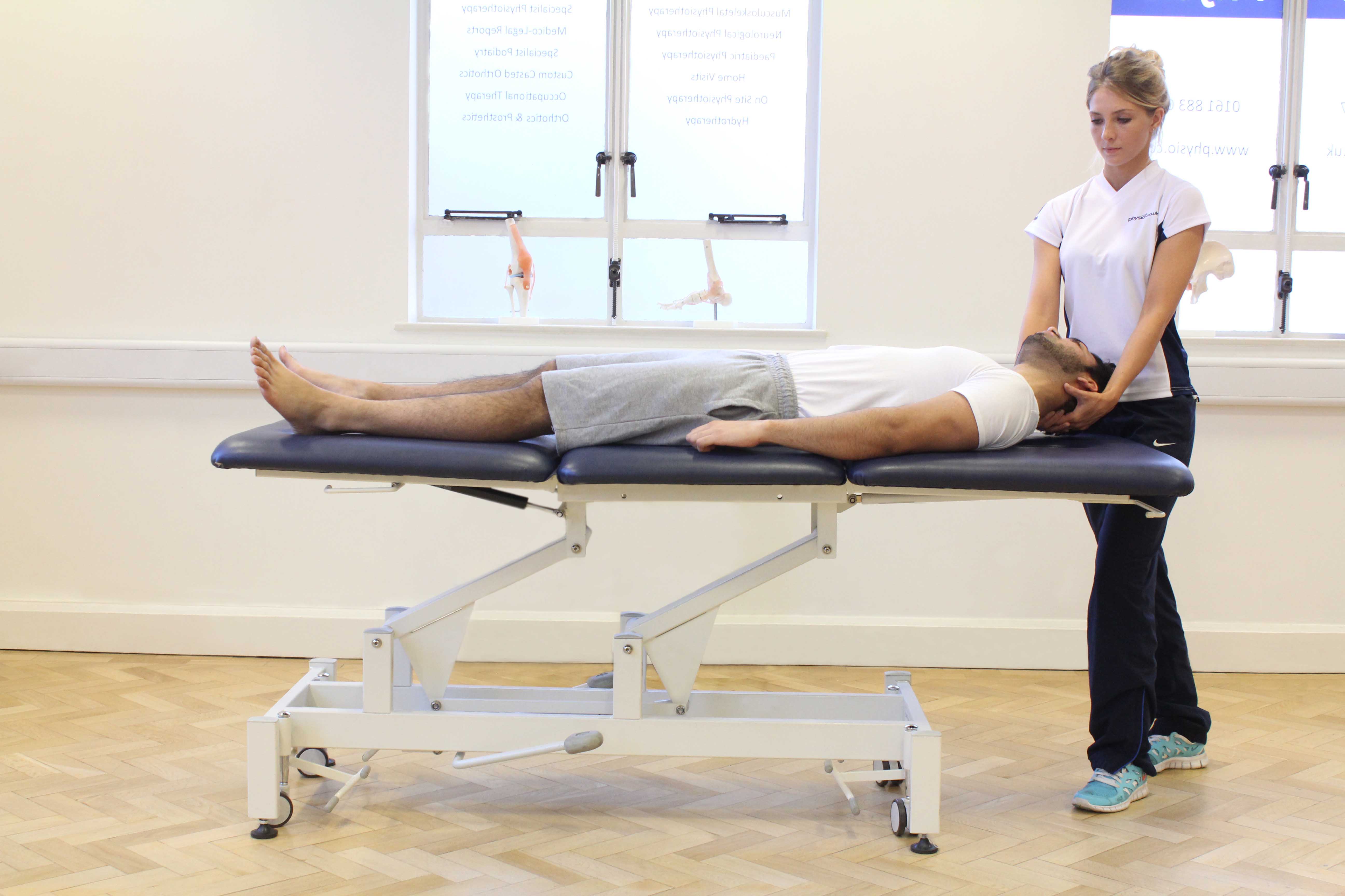 Vestibular rehabilitation exercies carried out by a specilaist therapist